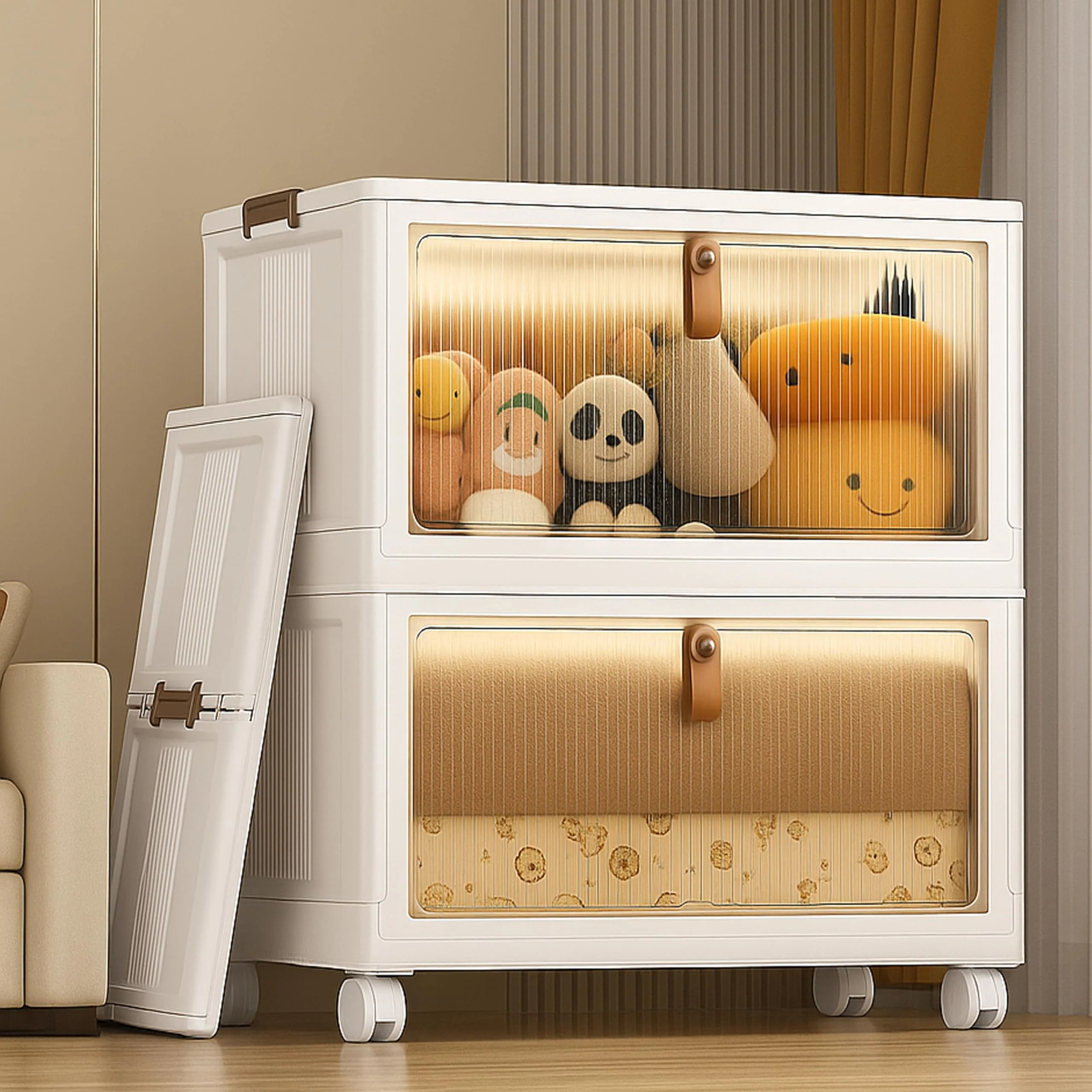 Mechdel 2-Door Plastic Storage Bin Wardrobe - Image 12