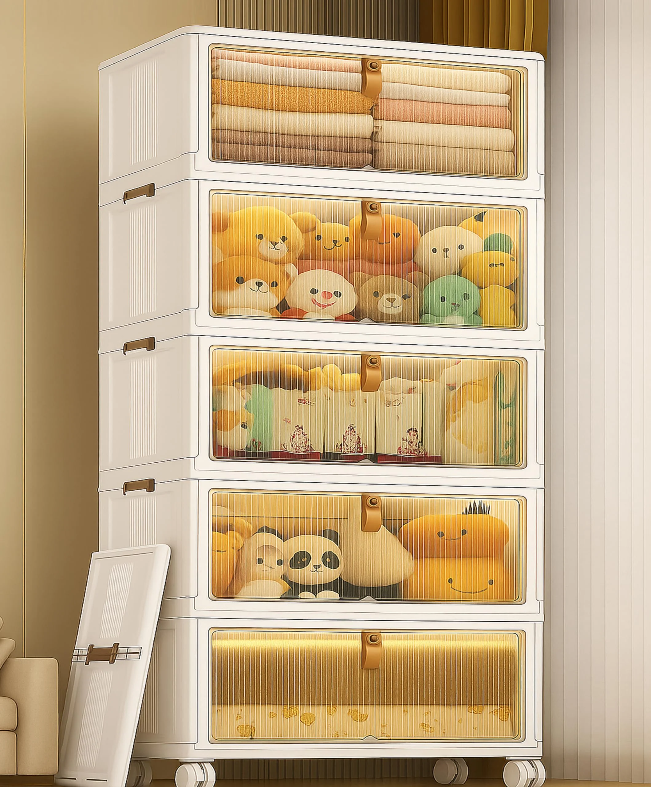 Mechdel 2-Door Plastic Storage Bin Wardrobe - Image 14