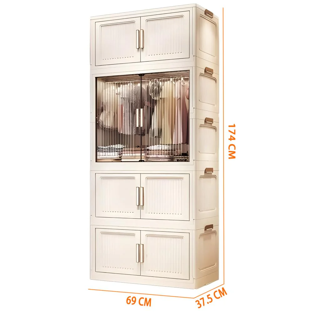 Mechdel 2-Door Plastic Storage Bin Wardrobe - Image 3