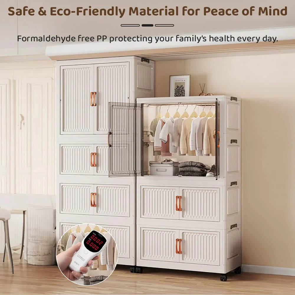 Mechdel 2-Door Plastic Storage Bin Wardrobe - Image 8