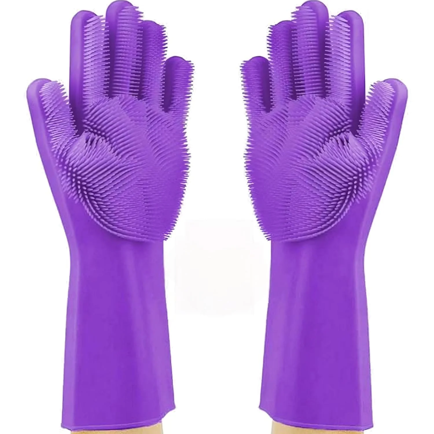 MECHDEL Gloves for Washing Dishes/Hand Gloves for Kitchen/Kitchen Gloves for Dishwashing/Dish Washing for Women/Cleaning/Rubber Scotch/Home Essentials Product/Silicone/cooking/Bathroom/Car-Multicolour - Image 10