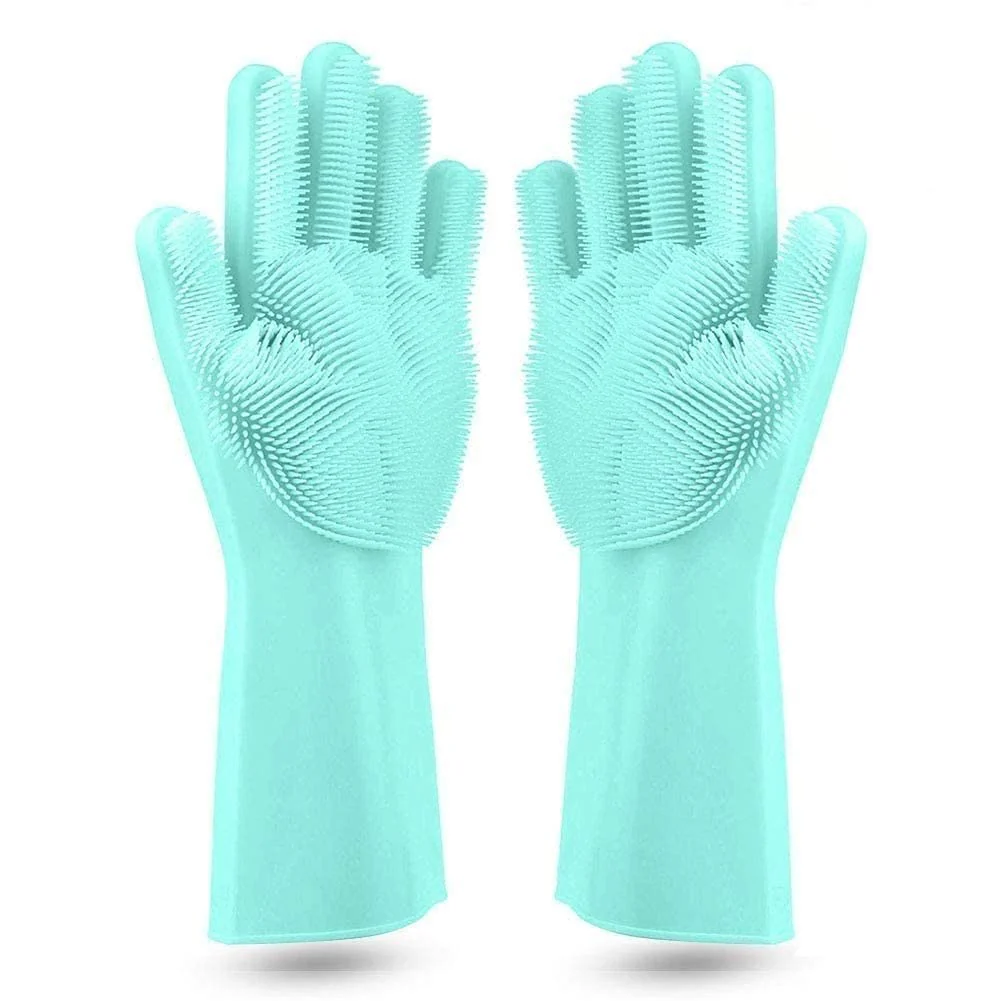 MECHDEL Gloves for Washing Dishes/Hand Gloves for Kitchen/Kitchen Gloves for Dishwashing/Dish Washing for Women/Cleaning/Rubber Scotch/Home Essentials Product/Silicone/cooking/Bathroom/Car-Multicolour - Image 7