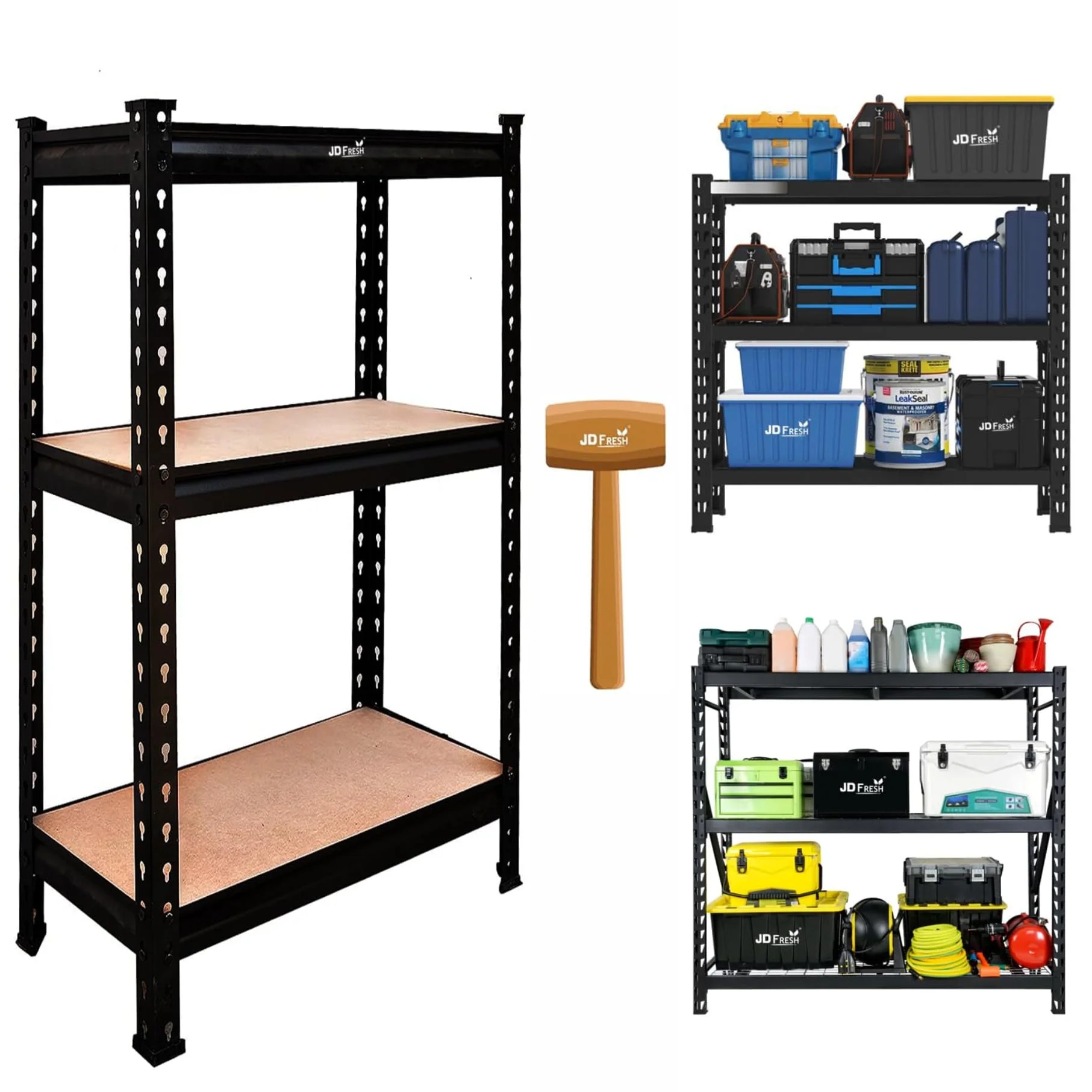 MECHDEL 5-Tier Adjustable Metal Storage Rack/Heavy Duty Boltless Shelving Unit & Organizer for Home, Garage, Office & Shop/Display Rack with Metal Frame - Image 13