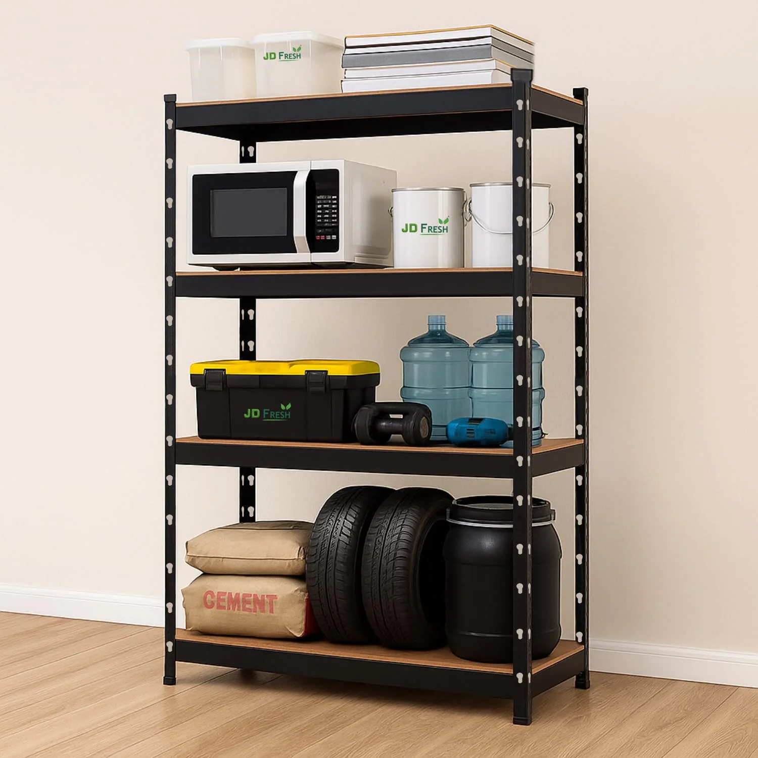 MECHDEL 5-Tier Extra Large Metal Shelf Rack/Adjustable Boltless Shelving Unit/Heavy Duty Display Rack - Image 11