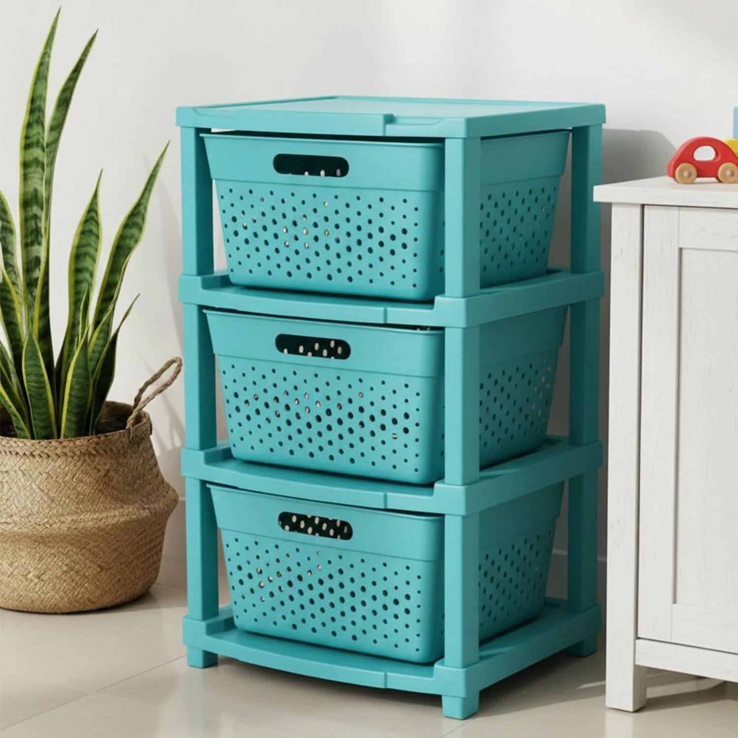 MECHDEL  6-Tier Plastic Storage Cabinet Organizer/Modular Plastic Drawer System for Home, Office, Hospital, Parlor, School, Doctors, and Kids' Rooms/Modular Kitchen & Toy Organizer - Image 13