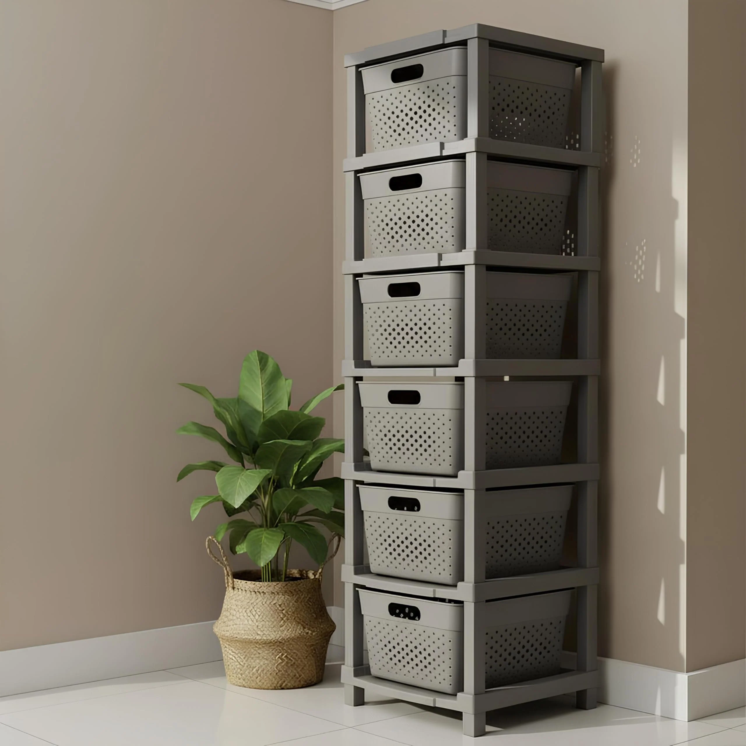 MECHDEL  6-Tier Plastic Storage Cabinet Organizer/Modular Plastic Drawer System for Home, Office, Hospital, Parlor, School, Doctors, and Kids' Rooms/Modular Kitchen & Toy Organizer - Image 16