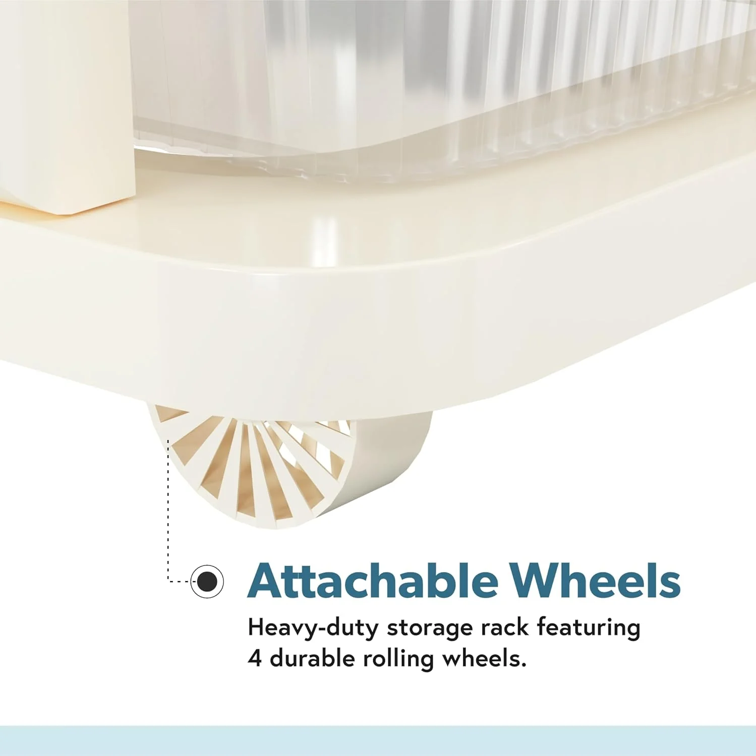 MECHDEL Industries 5 Layer Plastic Modular Storage Drawer Organizer with Wheels | Chest of Drawer Storage Box for Living Room, Office, School and Home | Toys Organiser for Kids Room | Transparent Ivory - Image 6