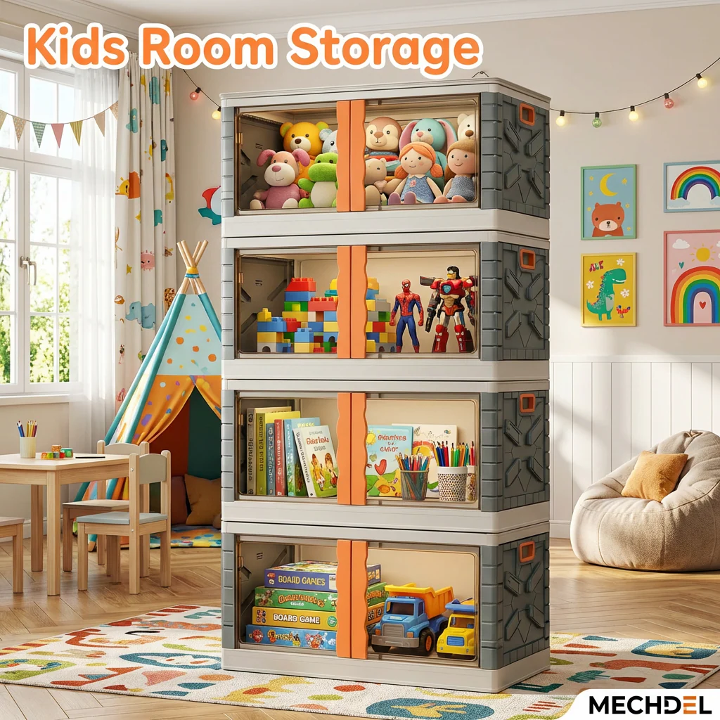 Mechdel Clothes Organizer Rack, 2 Door Storage Bin - Image 16