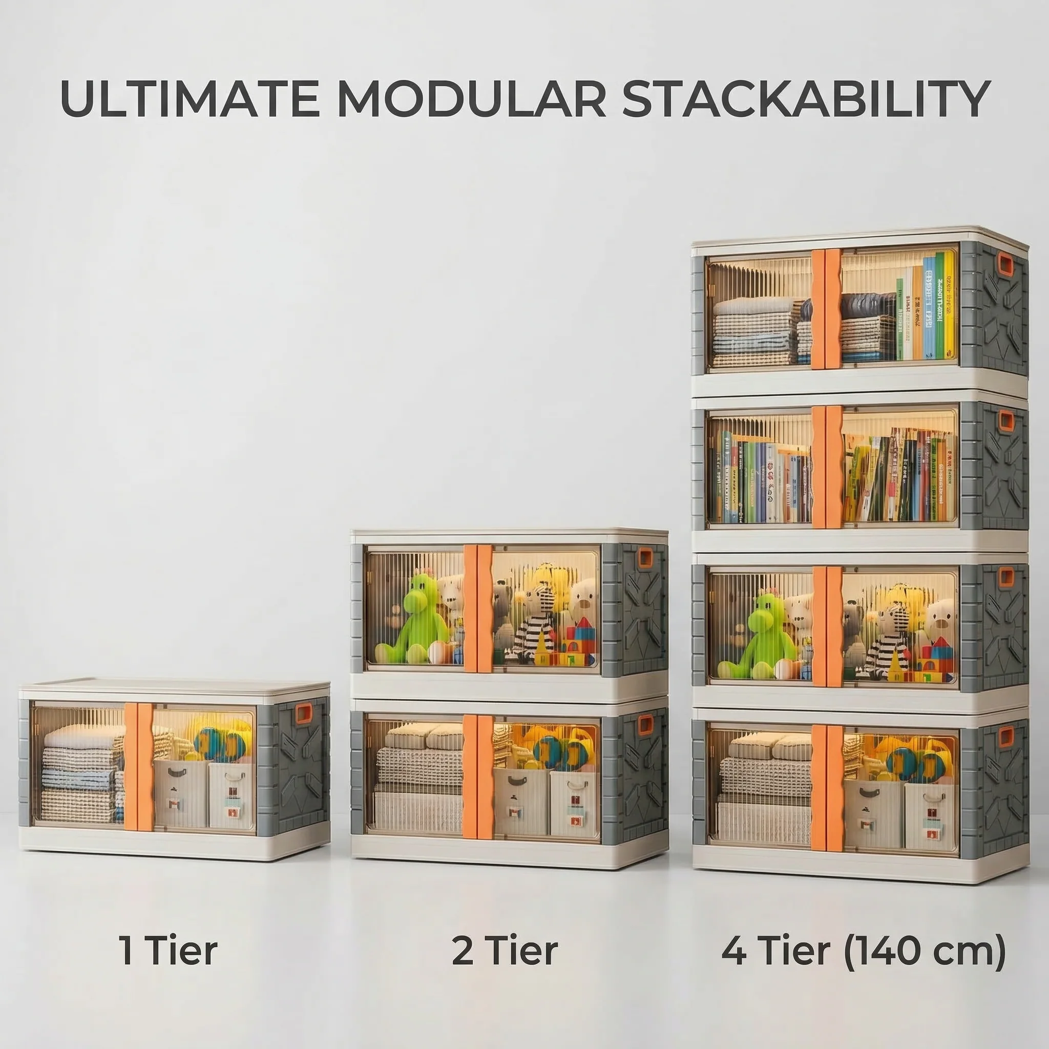 Mechdel Clothes Organizer Rack, 2 Door Storage Bin - Image 19