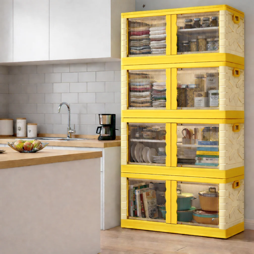 Mechdel Clothes Organizer Rack, 2 Door Storage Bin - Image 26