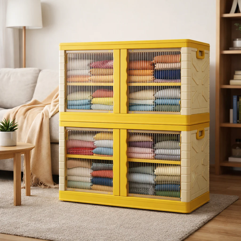 Mechdel Clothes Organizer Rack, 2 Door Storage Bin - Image 27