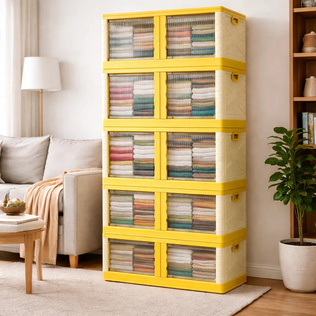 Mechdel Clothes Organizer Rack, 2 Door Storage Bin - Image 28