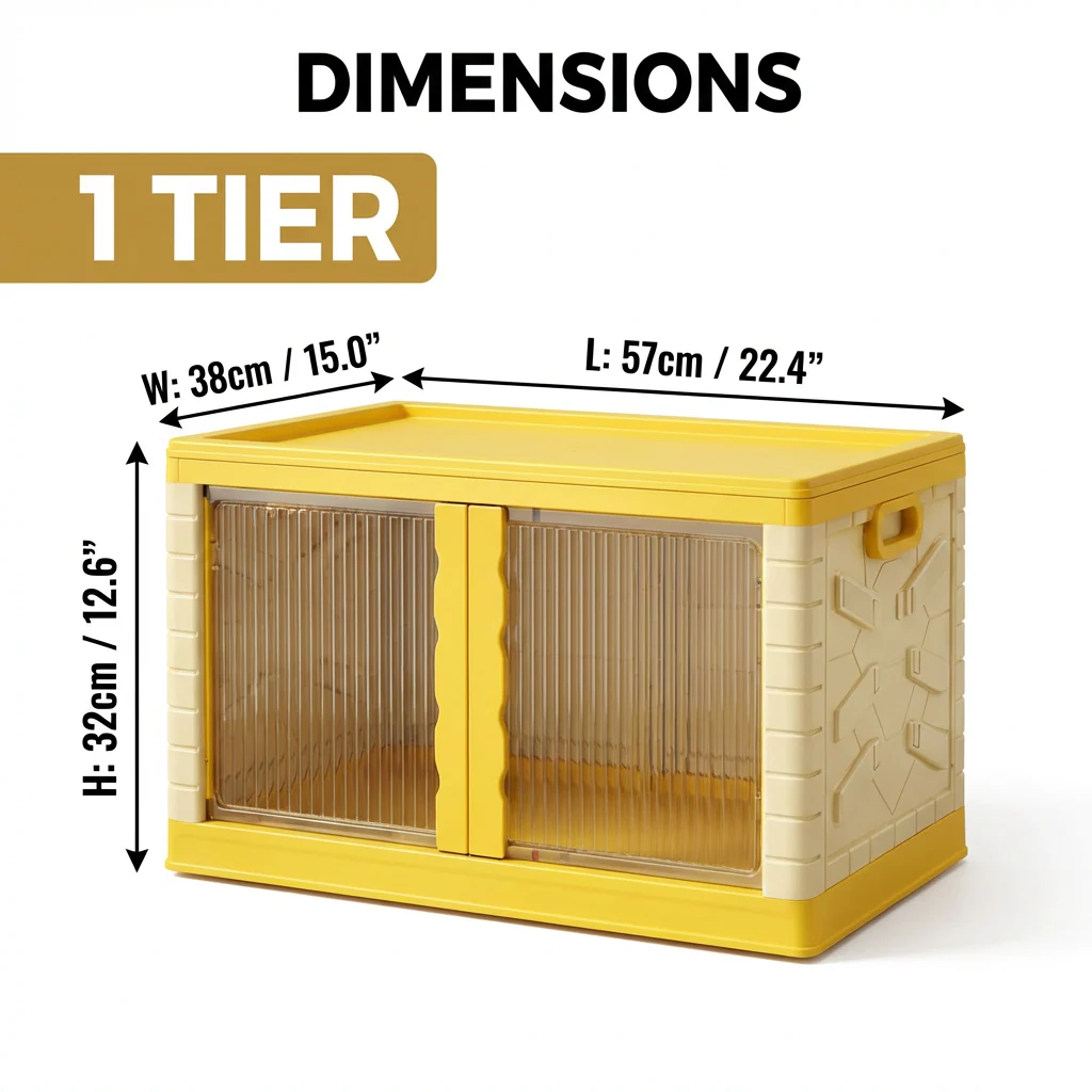 Mechdel Clothes Organizer Rack, 2 Door Storage Bin - Image 29