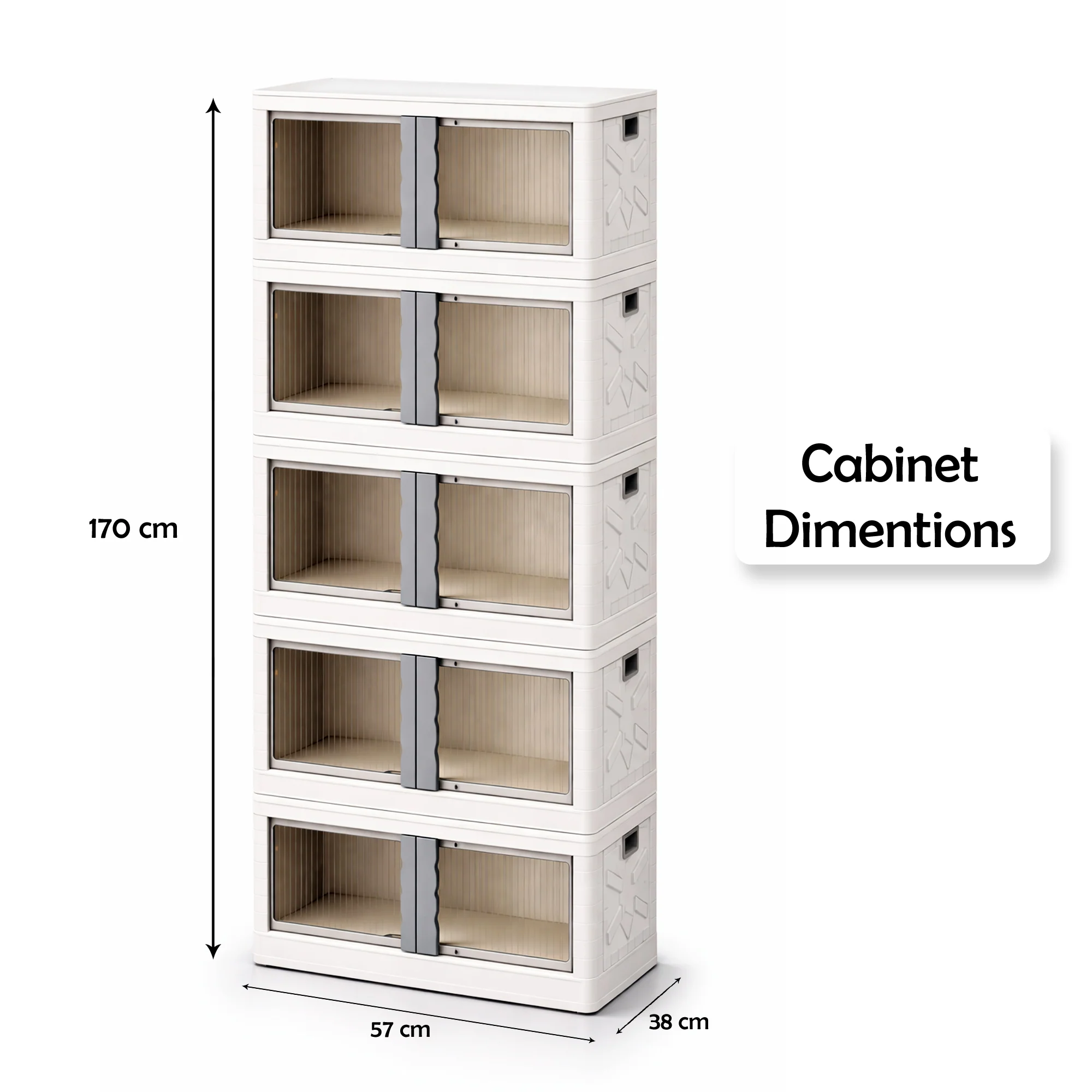 Mechdel Clothes Organizer Rack, 2 Door Storage Bin - Image 35