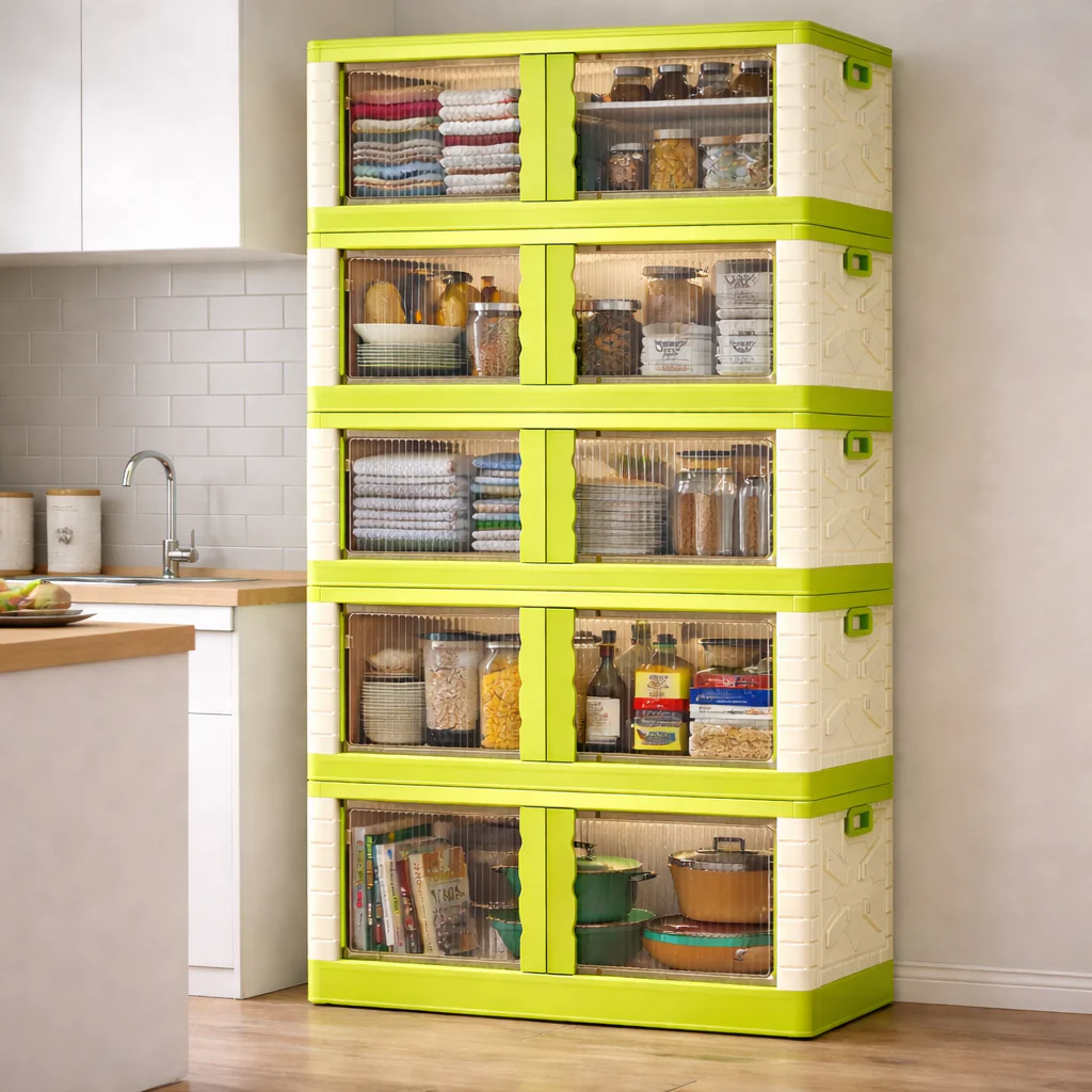 Mechdel Clothes Organizer Rack, 2 Door Storage Bin - Image 4