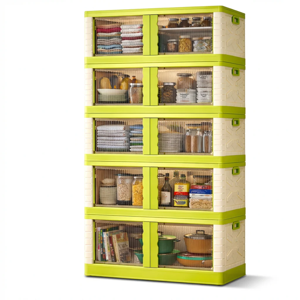 Mechdel Clothes Organizer Rack, 2 Door Storage Bin - Image 7