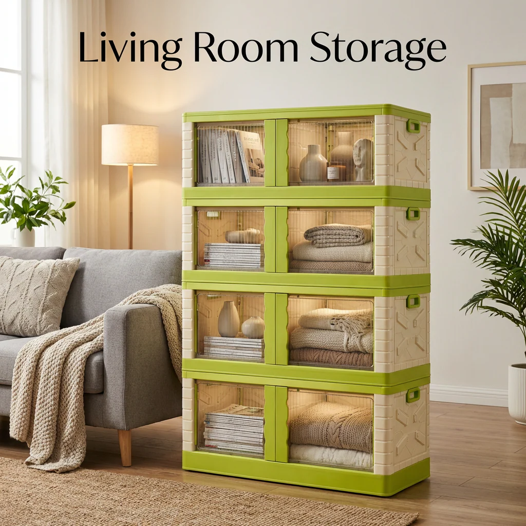 Mechdel Clothes Organizer Rack, 2 Door Storage Bin - Image 8