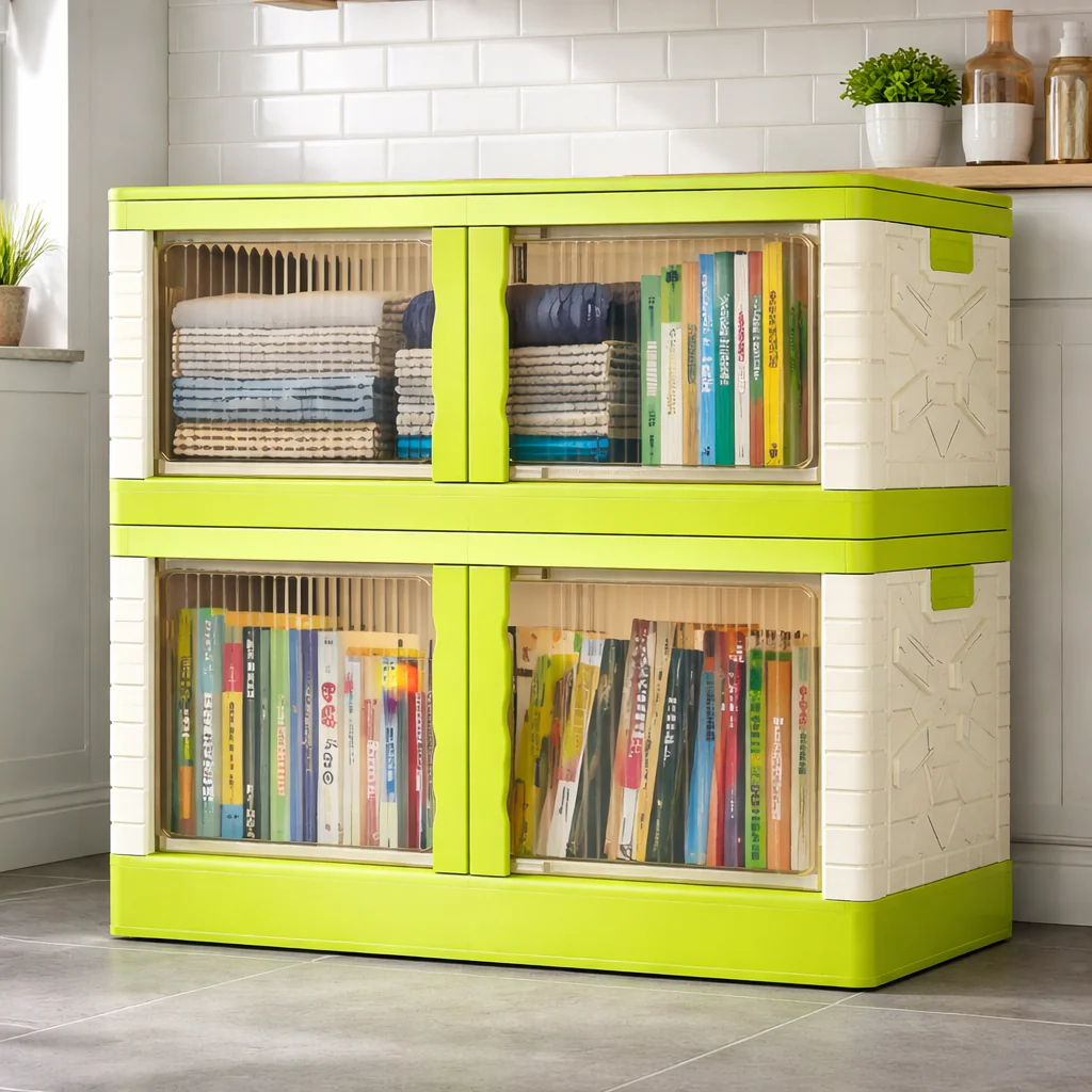 Mechdel Clothes Organizer Rack, 2 Door Storage Bin - Image 9