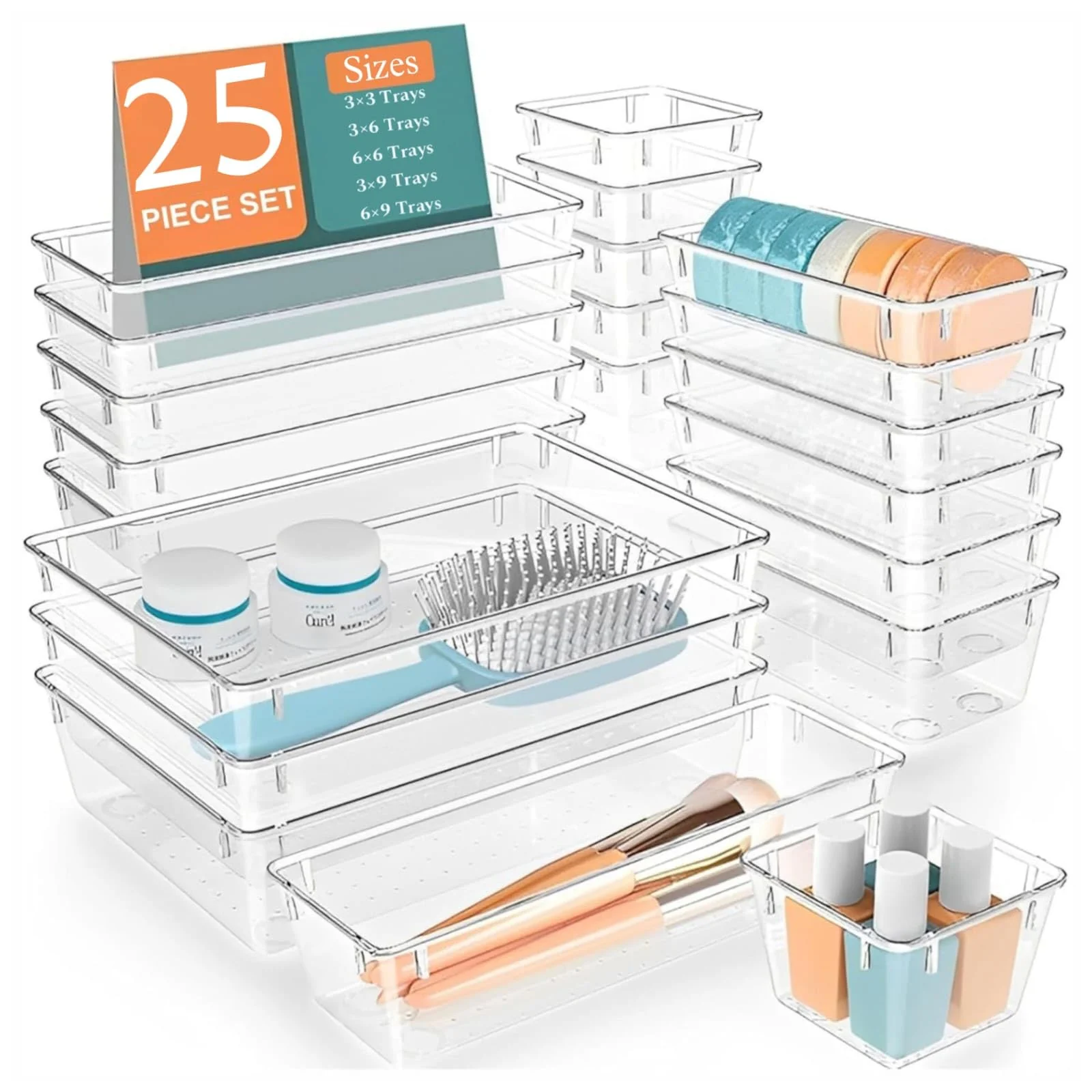 MECHDEL Drawer Organizer Set/Bathroom and Dressing Table Trays Organiser - Image 11