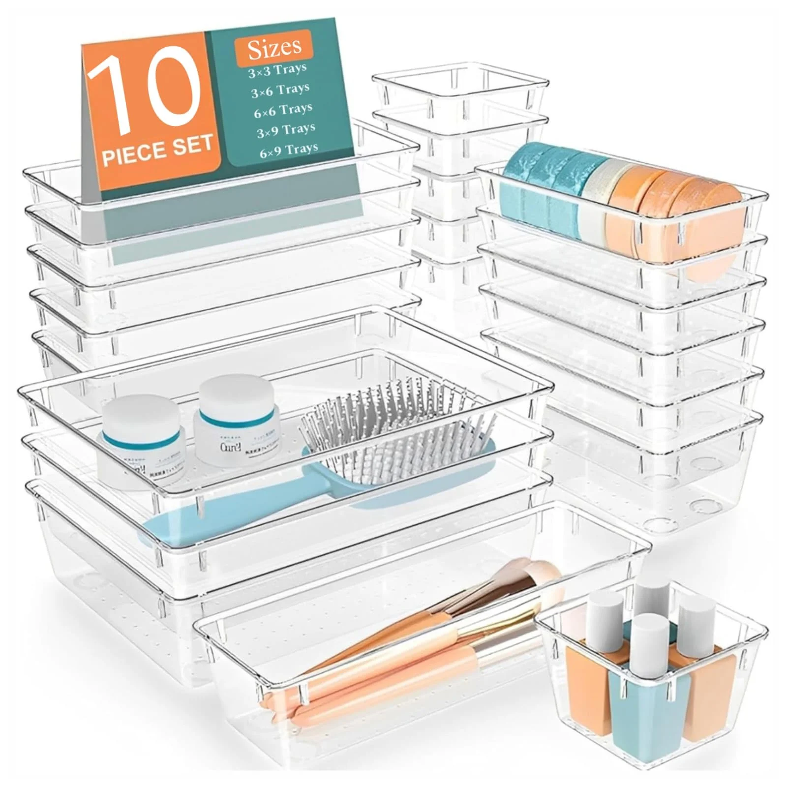 MECHDEL Drawer Organizer Set/Bathroom and Dressing Table Trays Organiser - Image 19