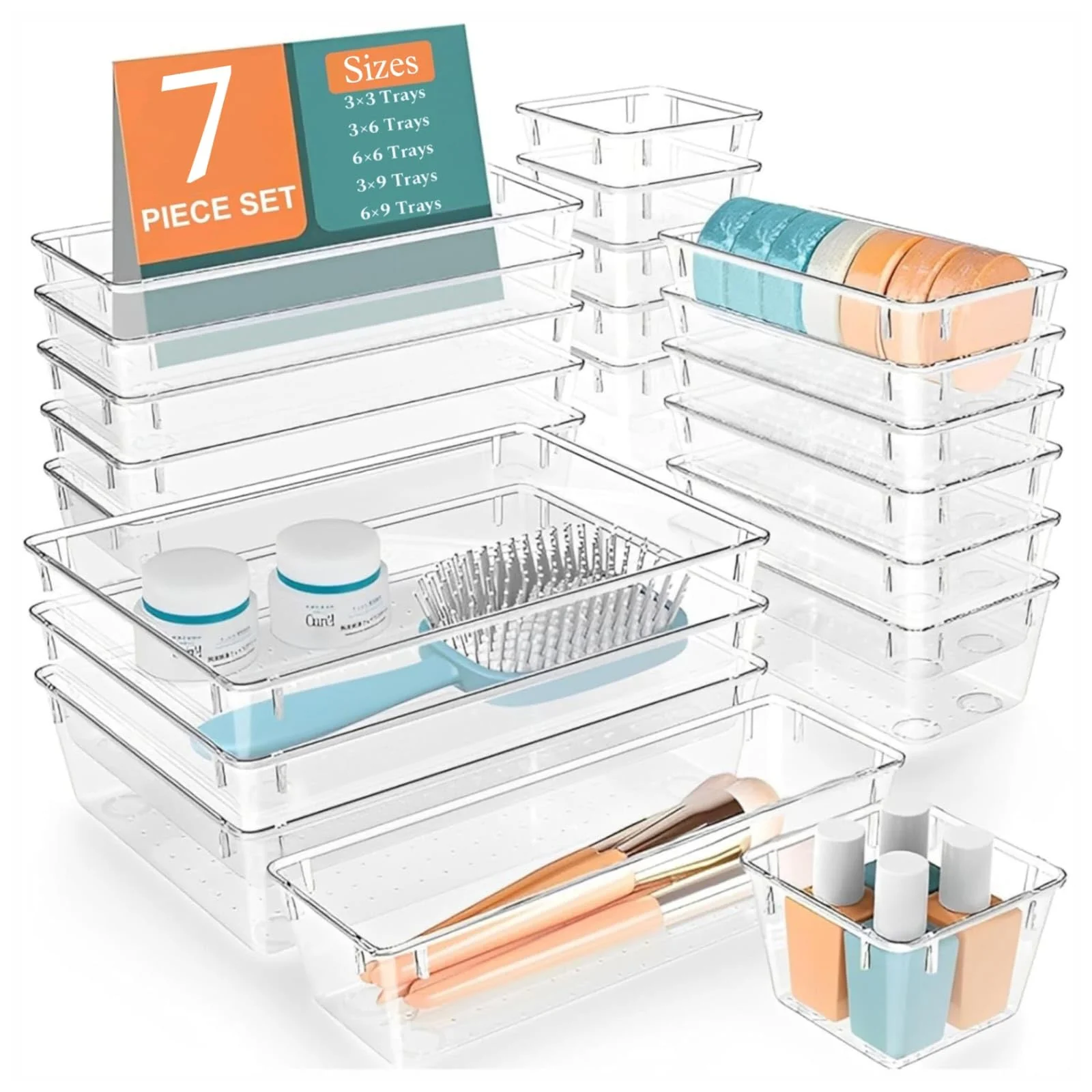 MECHDEL Drawer Organizer Set/Bathroom and Dressing Table Trays Organiser - Image 28