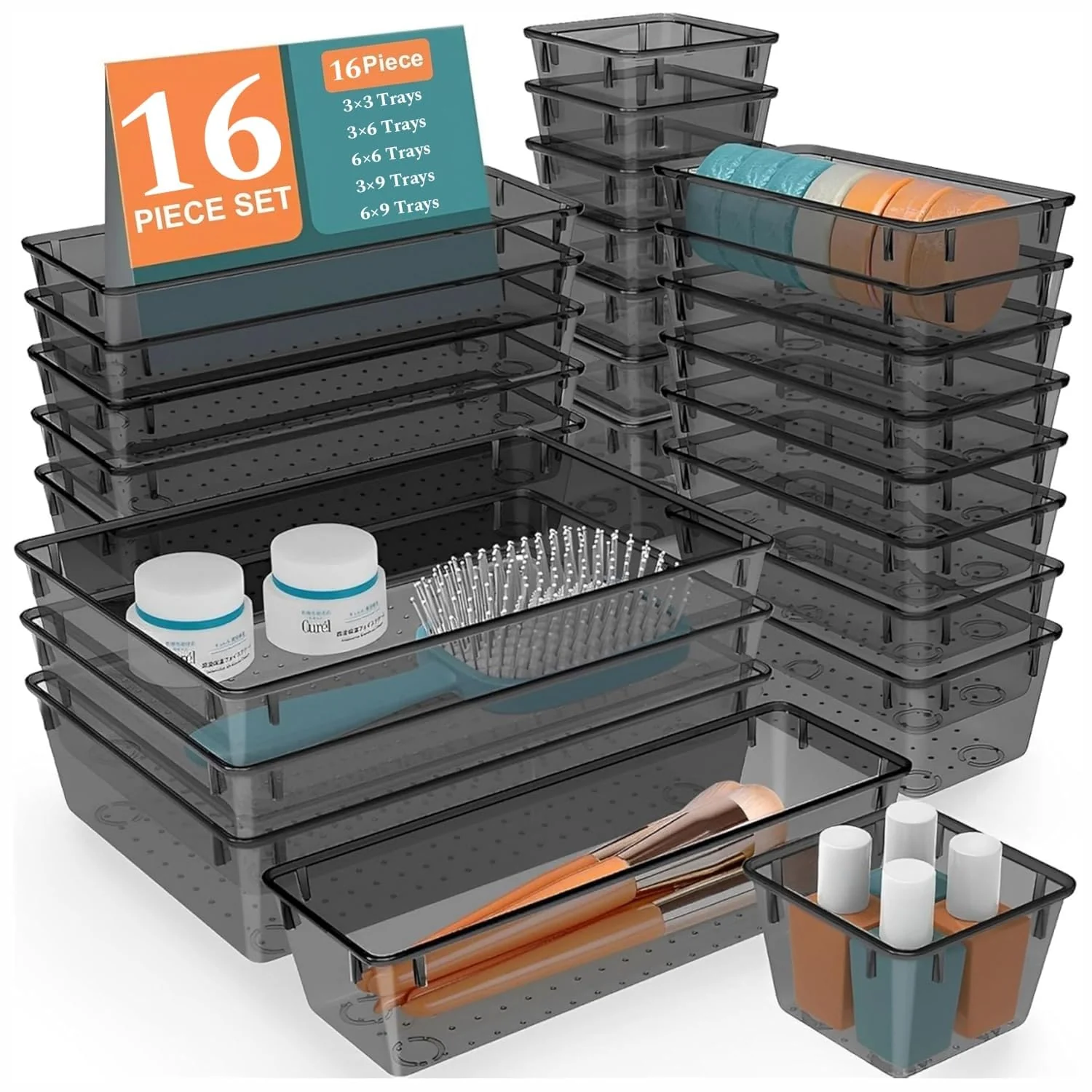 MECHDEL Drawer Organizer Set/Bathroom and Dressing Table Trays Organiser - Image 29