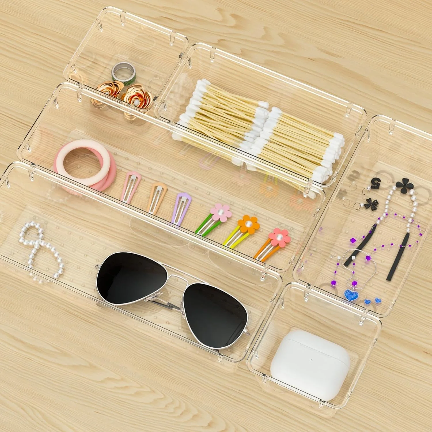 MECHDEL Drawer Organizer Set/Bathroom and Dressing Table Trays Organiser - Image 3