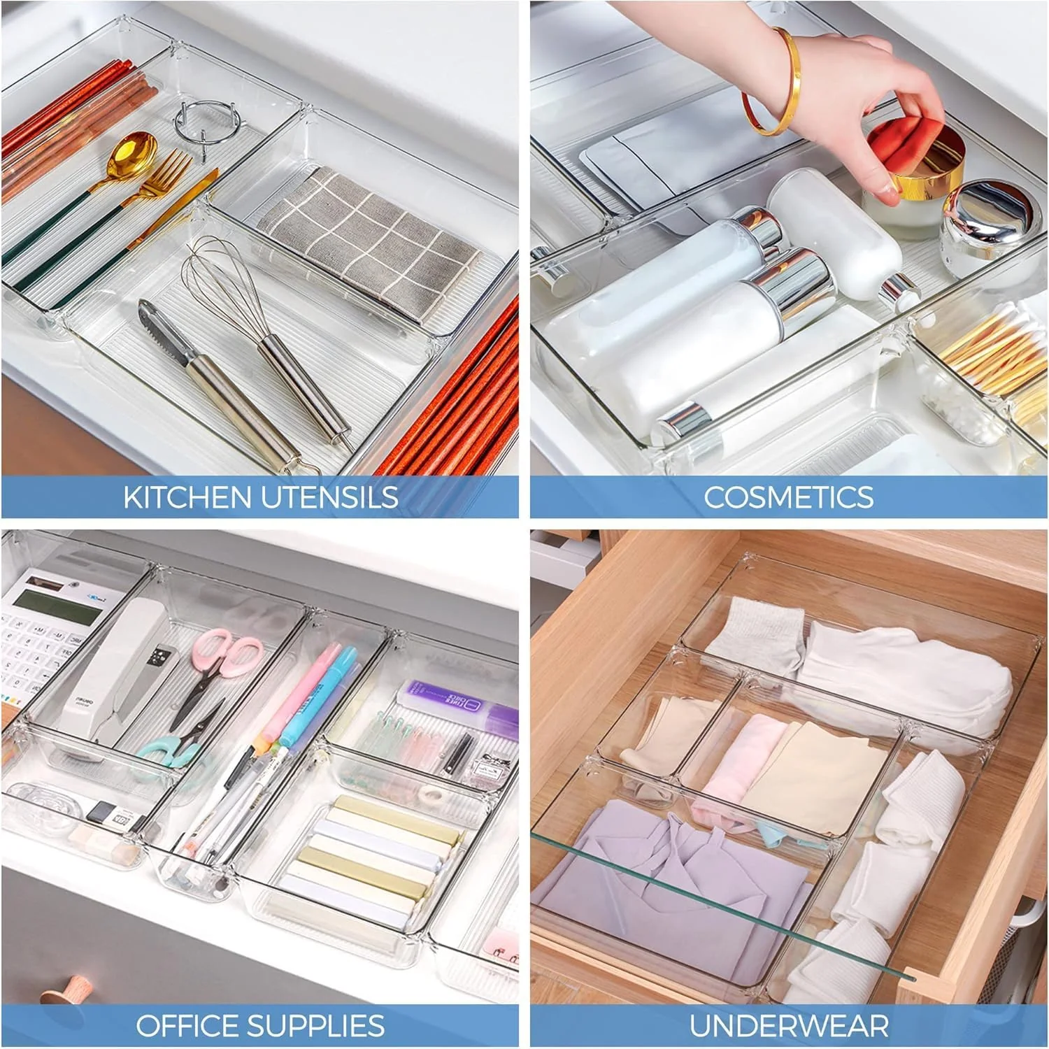 MECHDEL Drawer Organizer Set/Bathroom and Dressing Table Trays Organiser - Image 9