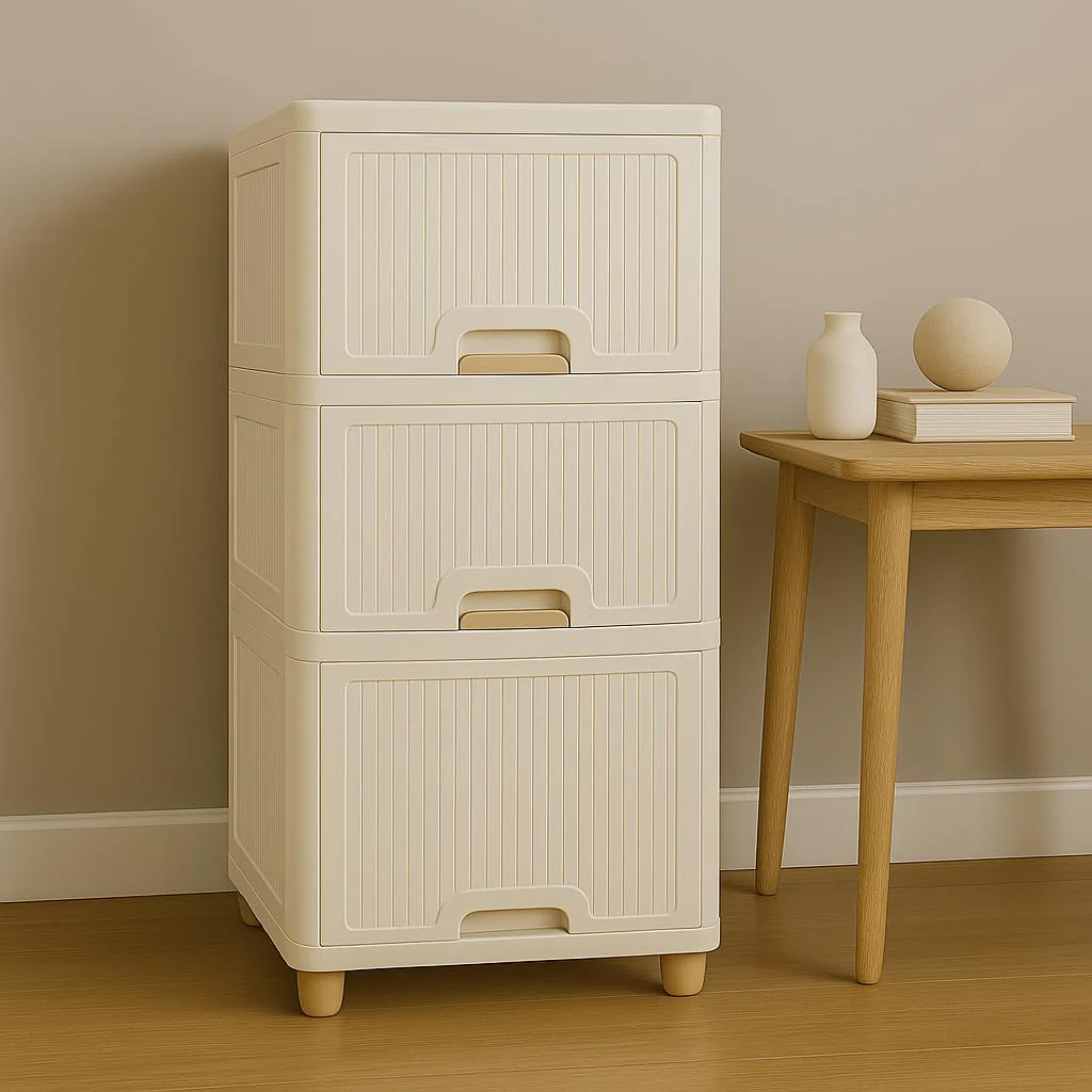 Mechdel Foldable Plastic Cupboard Rack for Clothes Storage - 1 Door Transparent Wardrobe (1PCS, 45 x 38 x 34 Cm) - Image 11