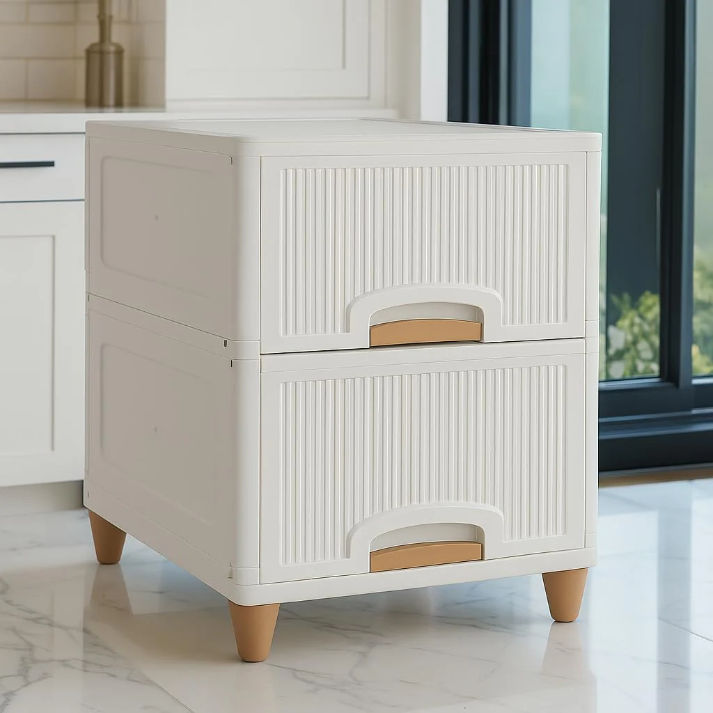 Mechdel Foldable Plastic Cupboard Rack for Clothes Storage - 1 Door Transparent Wardrobe (1PCS, 45 x 38 x 34 Cm) - Image 17