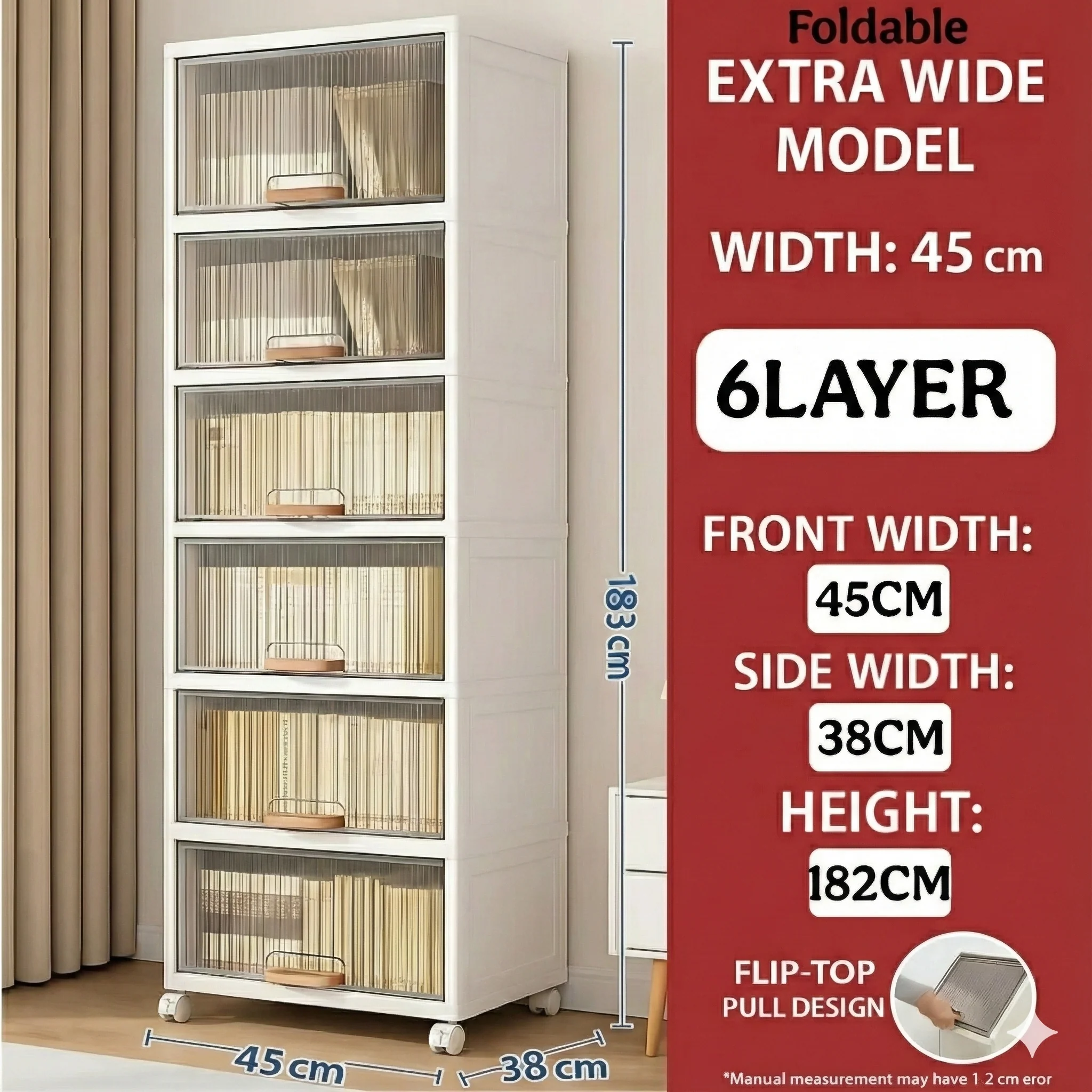 Mechdel Foldable Plastic Cupboard Rack WITH WHEELS - Image 13