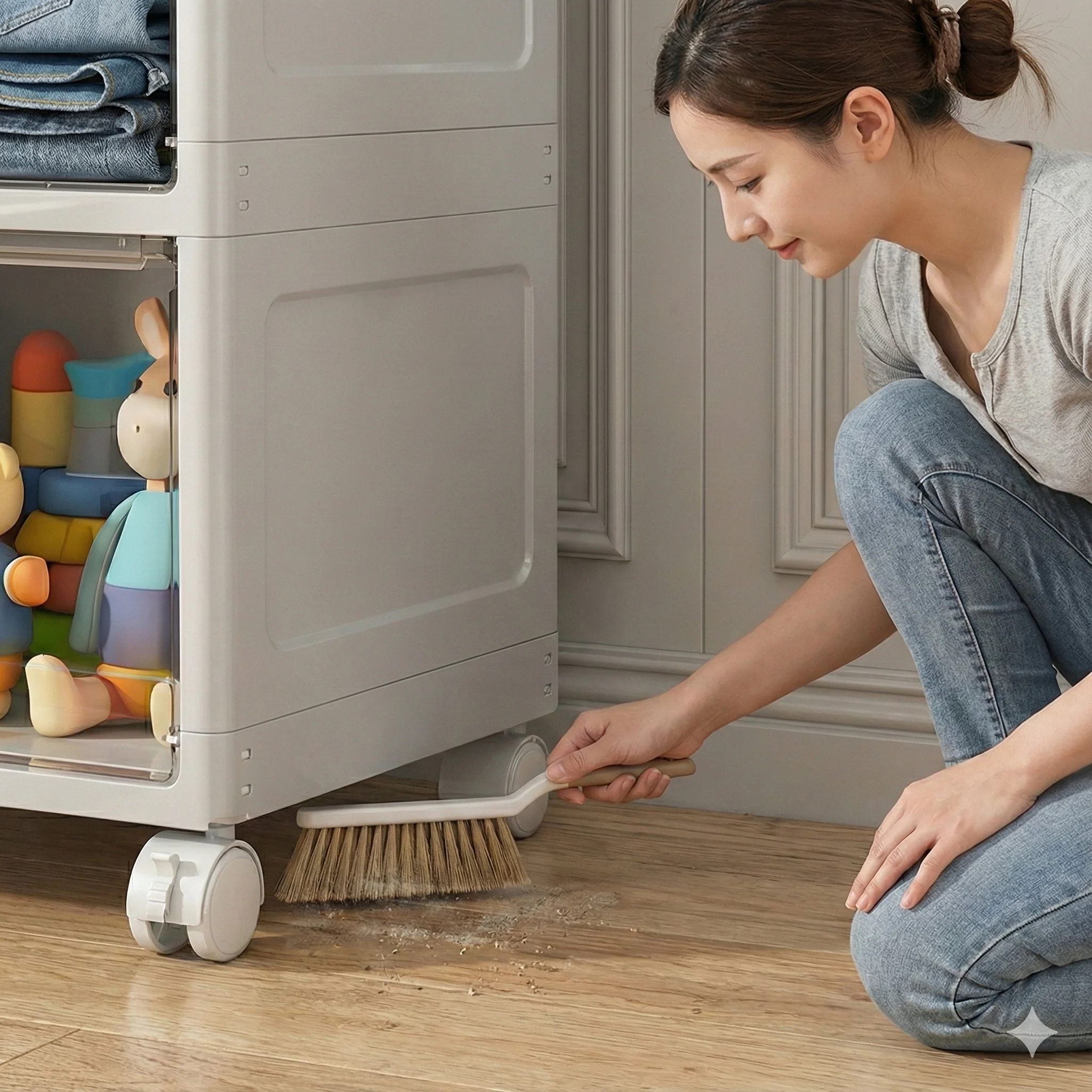 Mechdel Foldable Plastic Cupboard Rack WITH WHEELS - Image 5