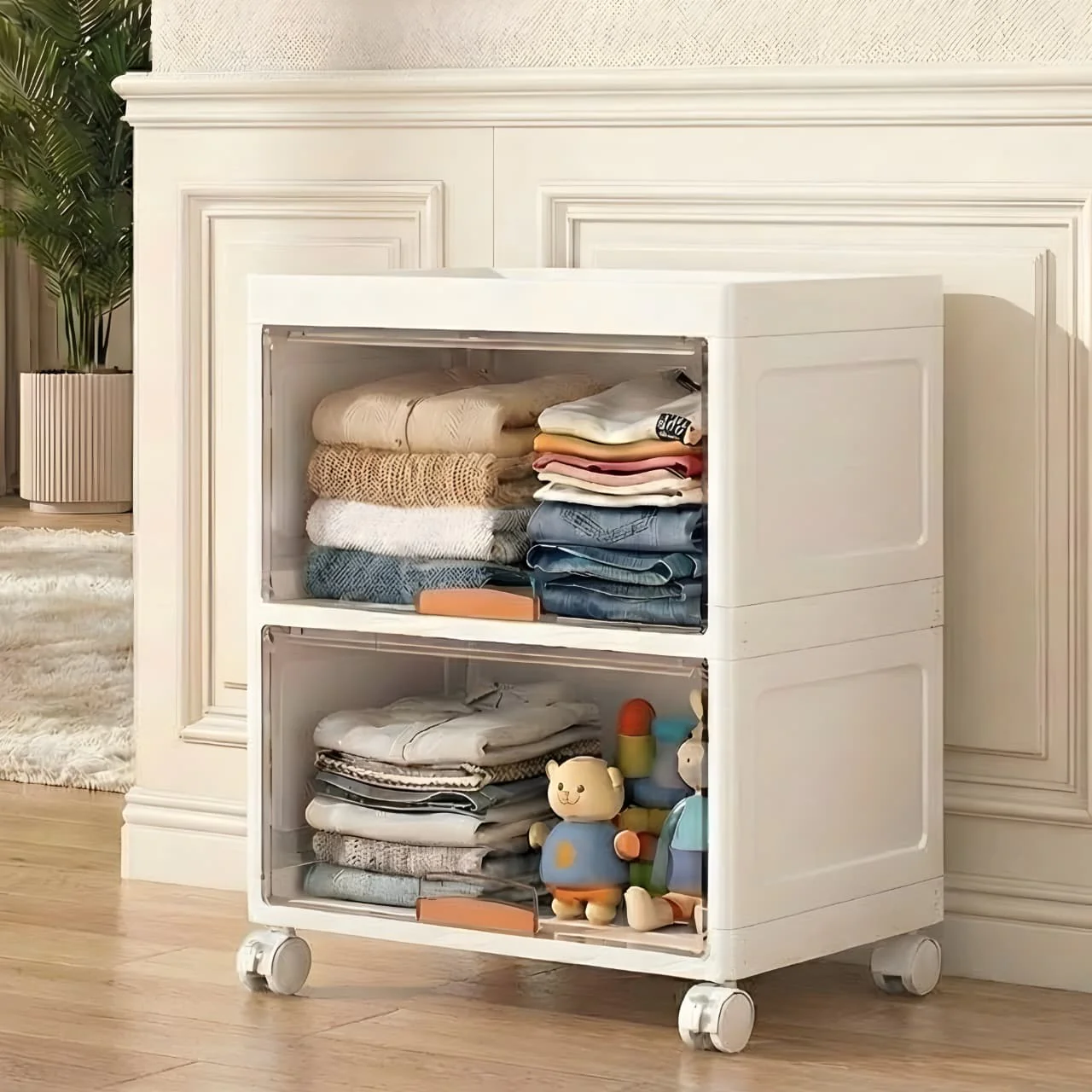 Mechdel Foldable Plastic Cupboard Rack WITH WHEELS - Image 6