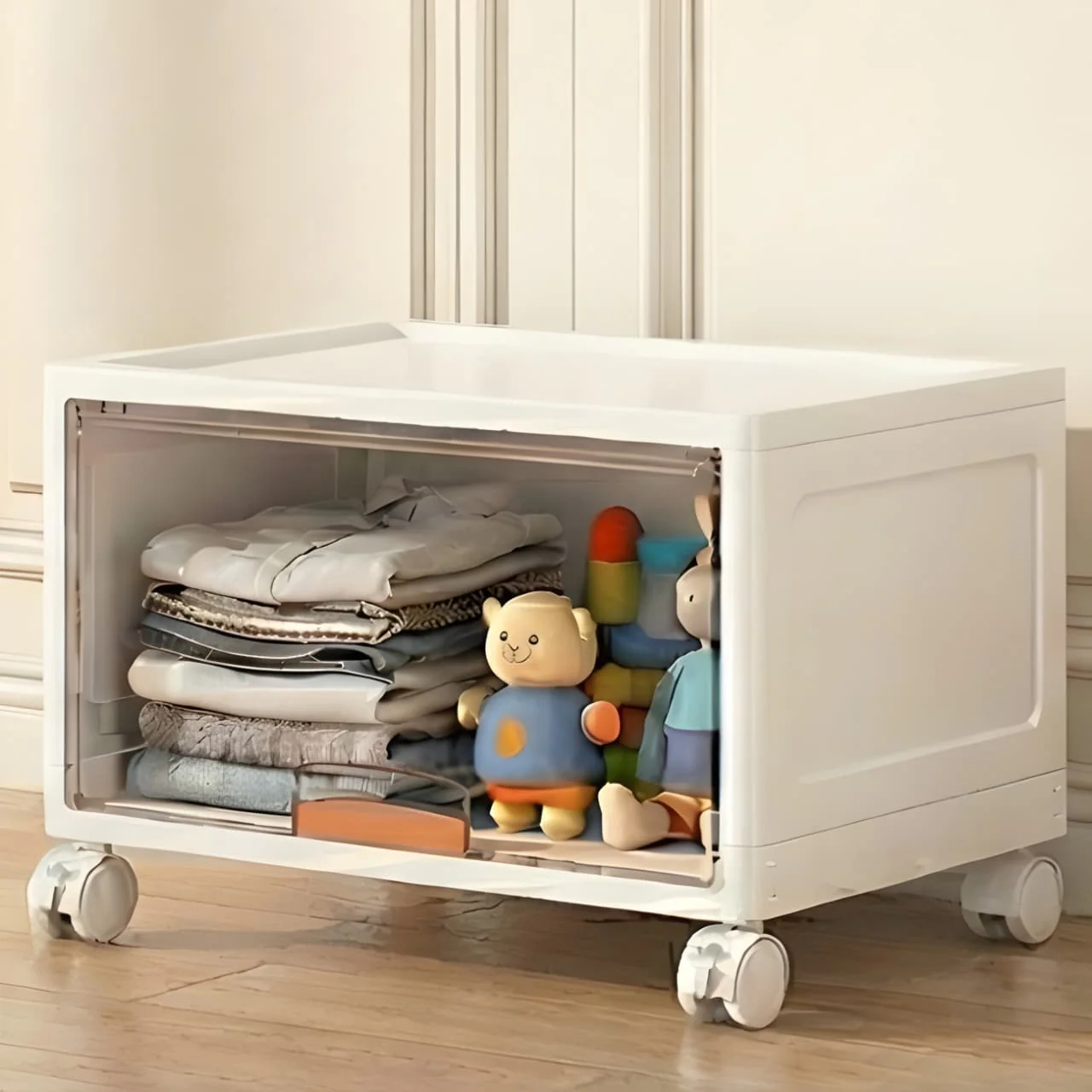 Mechdel Foldable Plastic Cupboard Rack WITH WHEELS - Image 7