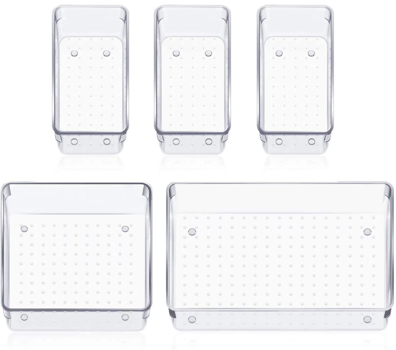 mechdel Makeup Desk Organizer With Drawers, Bathroom Countertop Organizer for Cosmetics, Vanity Holder for Lipstick, Brushes, Lotions, Eyeshadow, Nail Polish and Jewelry (Makeup Storage Box-White) - Image 6