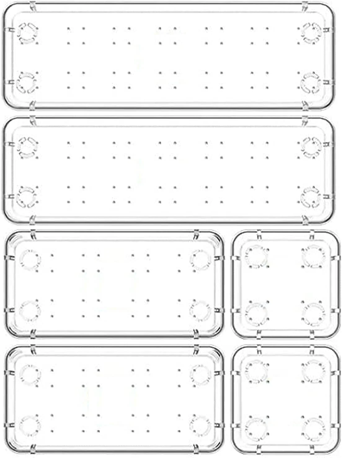 mechdel Makeup Desk Organizer With Drawers, Bathroom Countertop Organizer for Cosmetics, Vanity Holder for Lipstick, Brushes, Lotions, Eyeshadow, Nail Polish and Jewelry (Makeup Storage Box-White) - Image 8