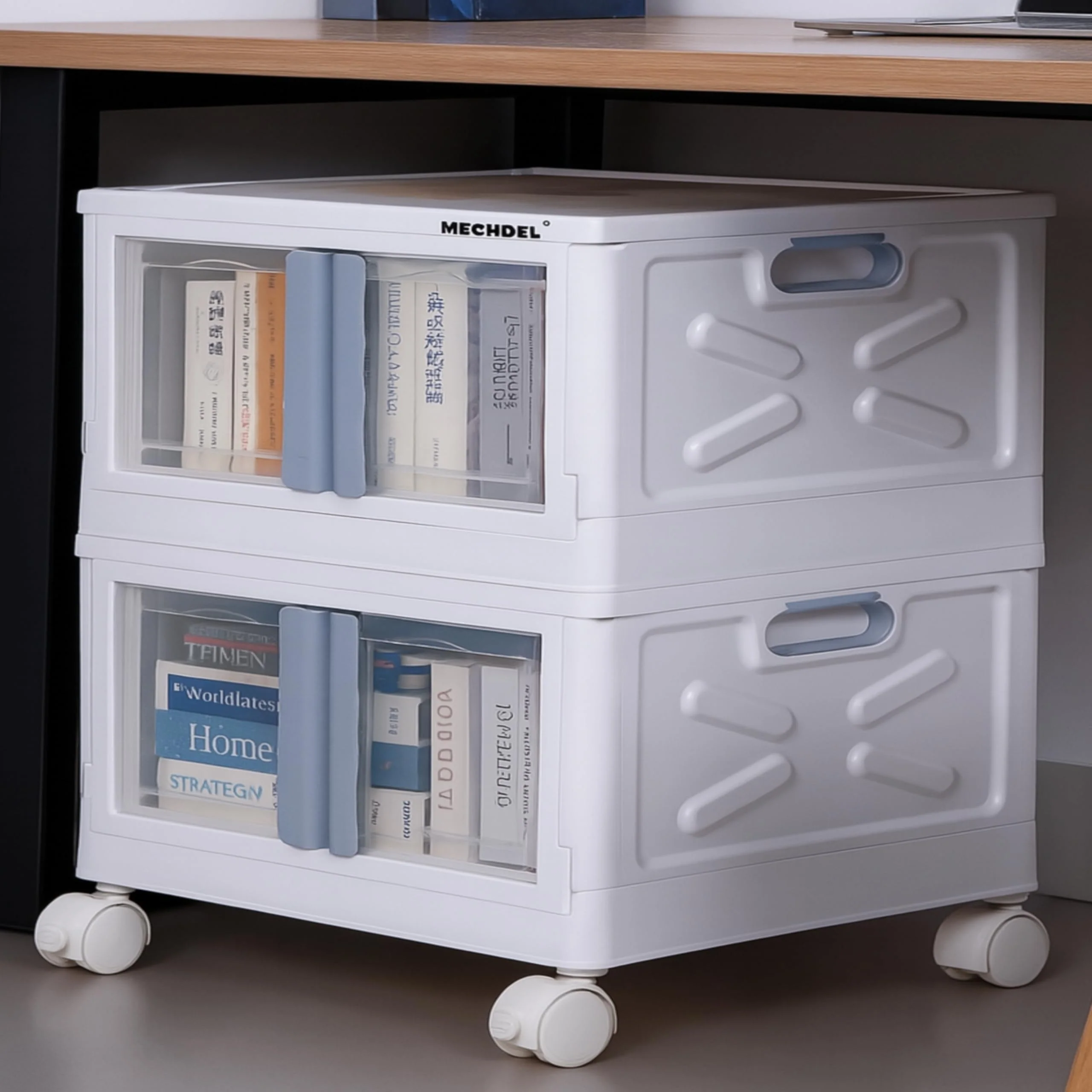 Mechdel Stackable Storage Bin Box with Wheels - Image 10