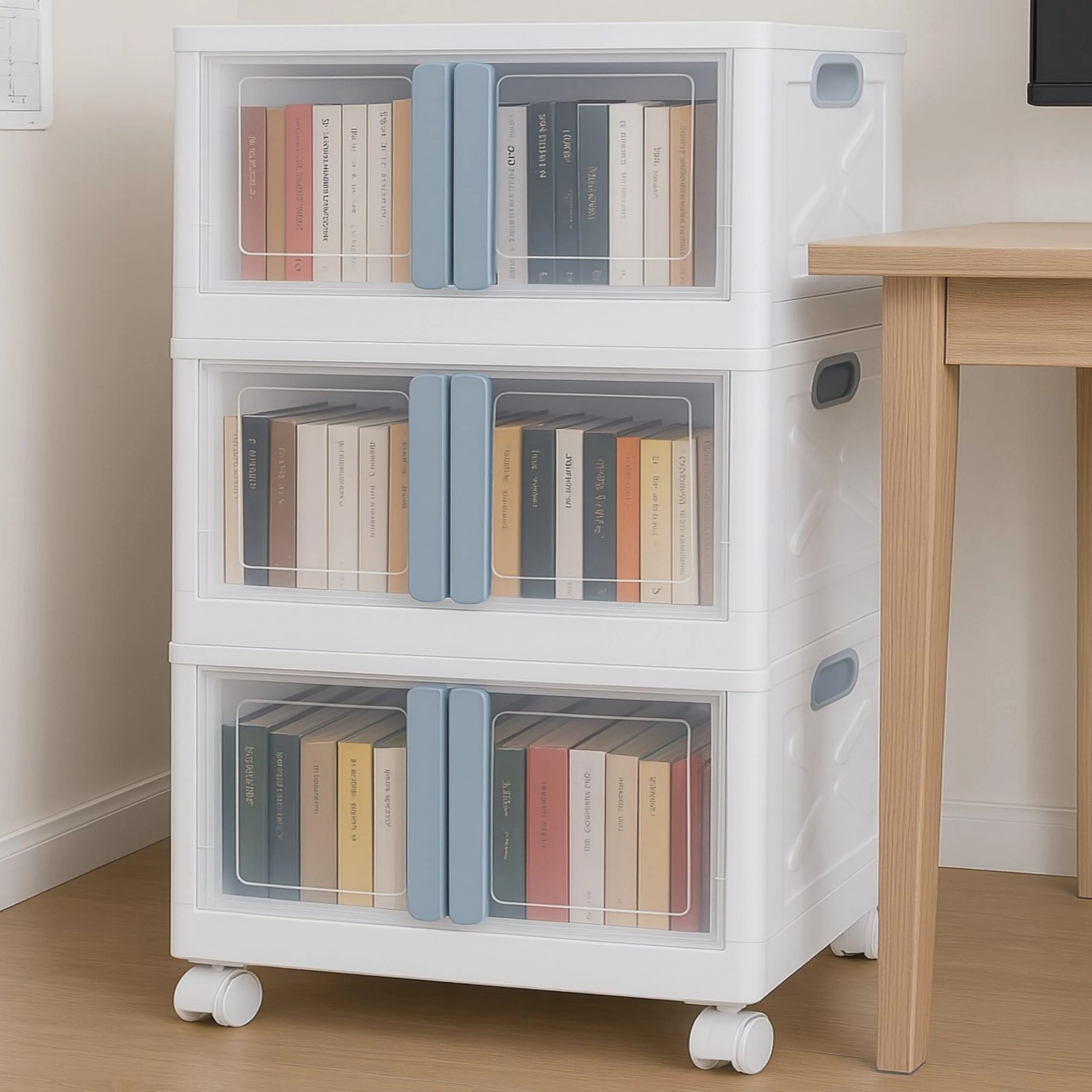 Mechdel Stackable Storage Bin Box with Wheels - Image 11