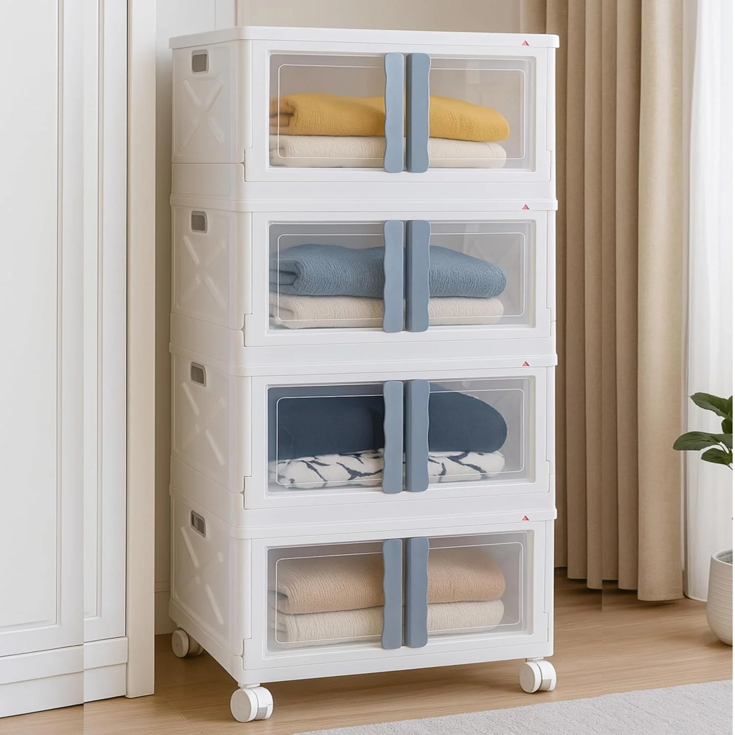 Mechdel Stackable Storage Bin Box with Wheels - Image 4