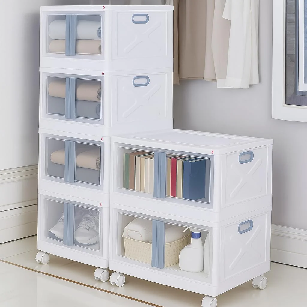 Mechdel Stackable Storage Bin Box with Wheels - Image 9