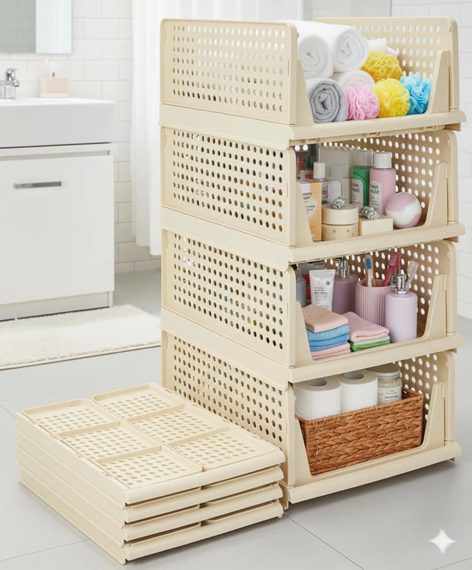 MECHDEL | Wardrobe Organizer For Clothes | Cupboard Organizer | Plastic Stackable Closet Organizer - Image 14