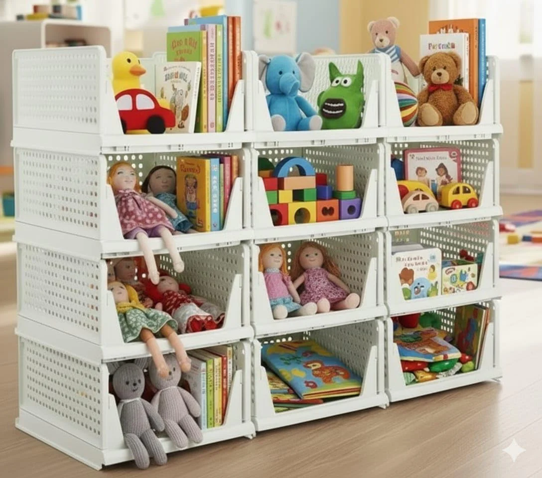 MECHDEL | Wardrobe Organizer For Clothes | Cupboard Organizer | Plastic Stackable Closet Organizer - Image 15