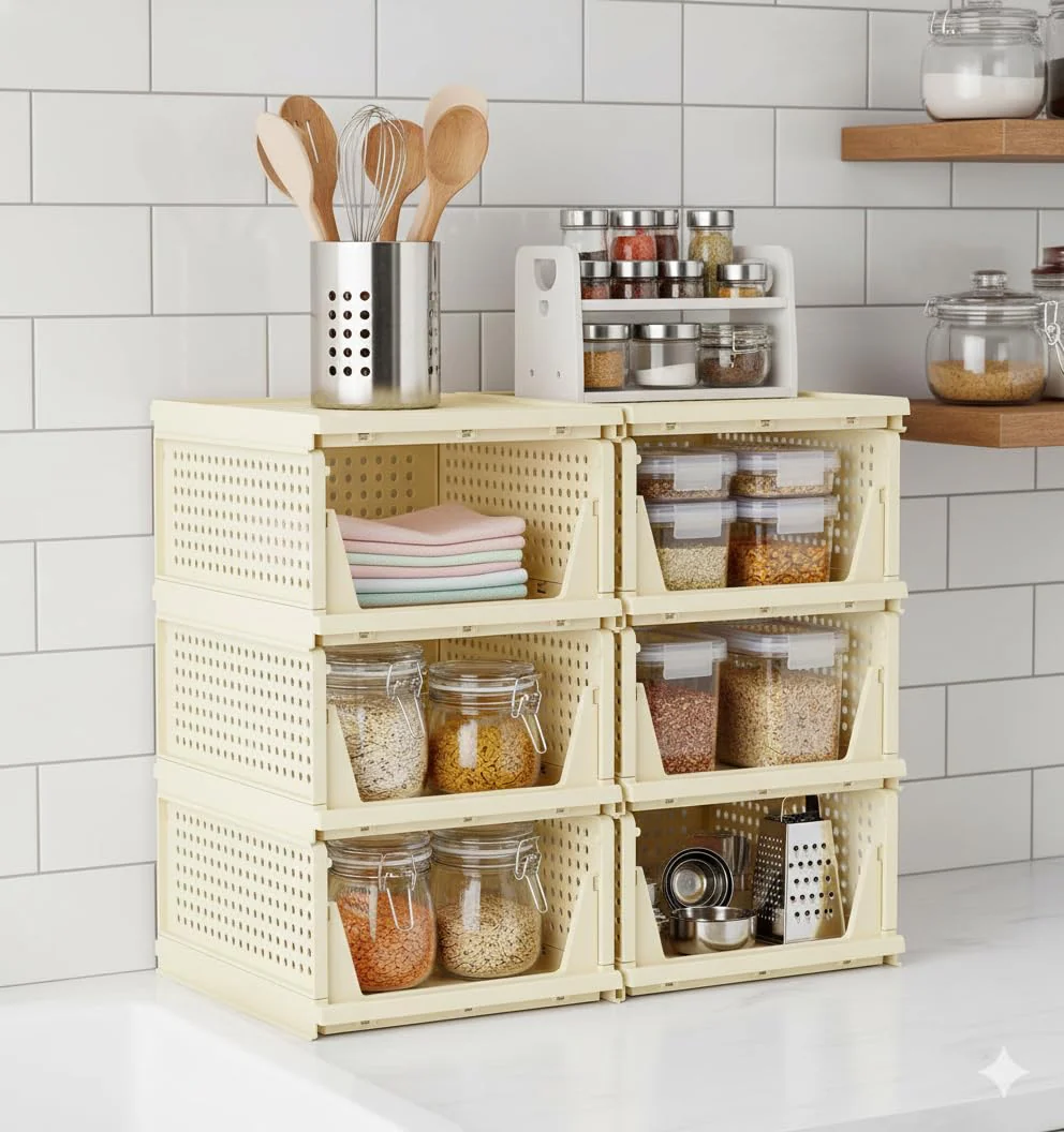 MECHDEL | Wardrobe Organizer For Clothes | Cupboard Organizer | Plastic Stackable Closet Organizer - Image 22