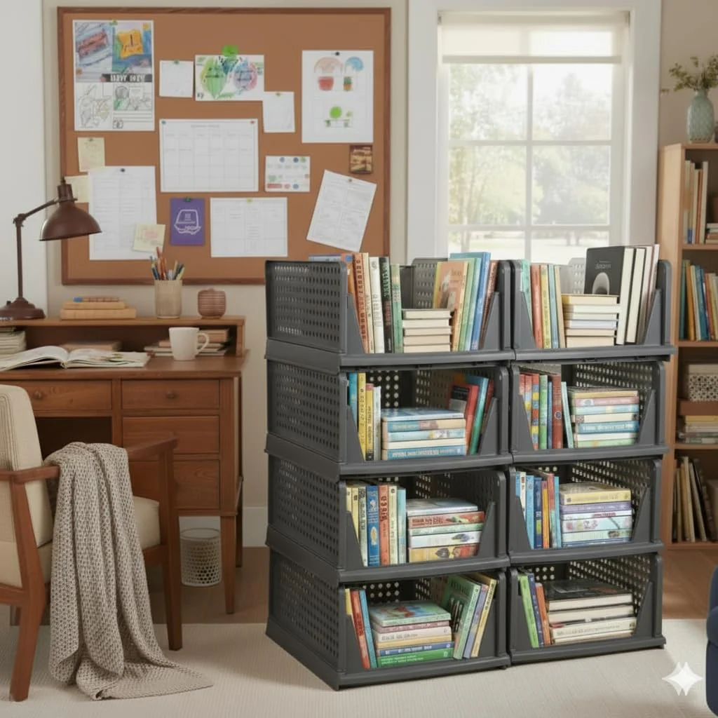 MECHDEL | Wardrobe Organizer For Clothes | Cupboard Organizer | Plastic Stackable Closet Organizer - Image 23