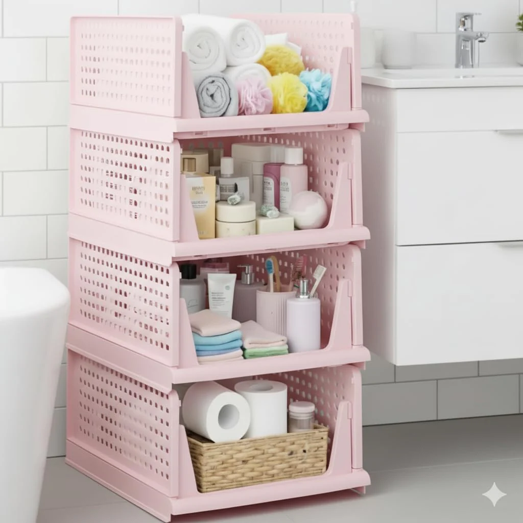 MECHDEL | Wardrobe Organizer For Clothes | Cupboard Organizer | Plastic Stackable Closet Organizer - Image 24