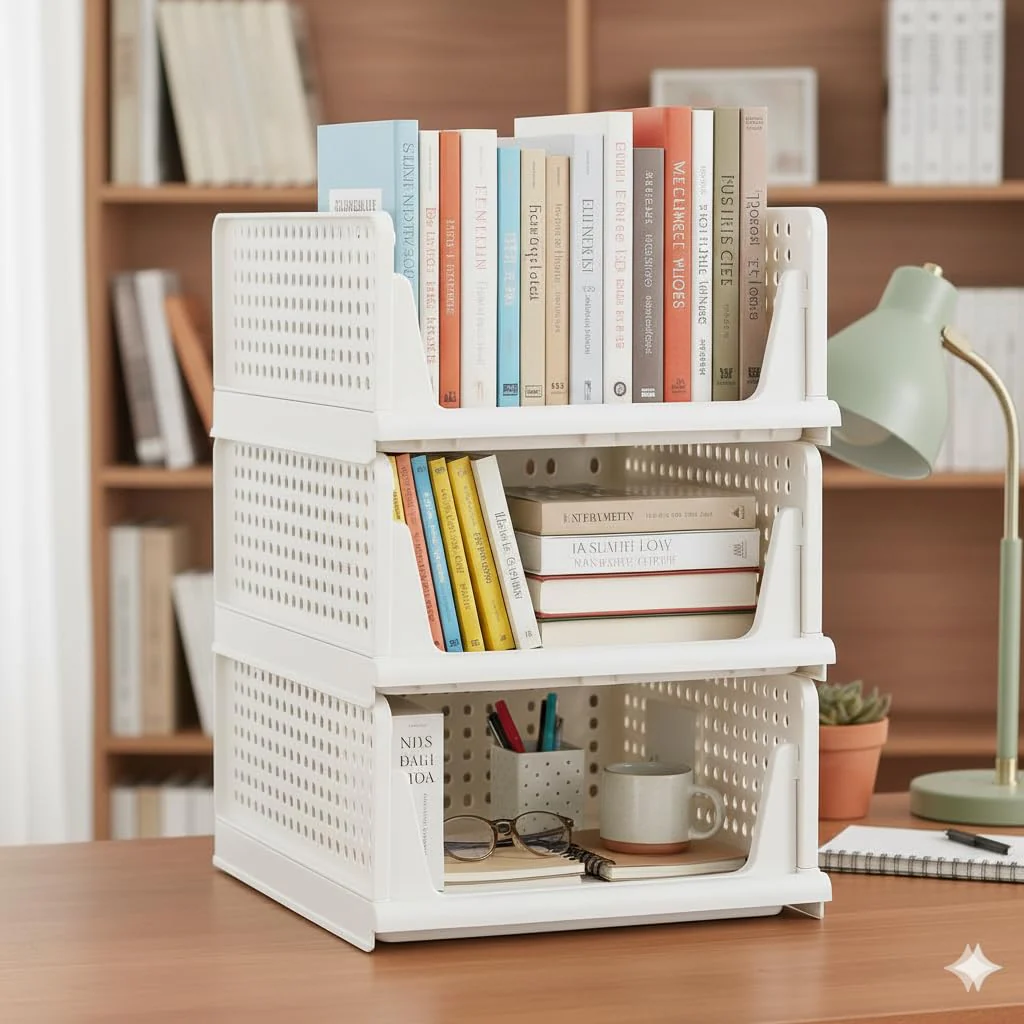 MECHDEL | Wardrobe Organizer For Clothes | Cupboard Organizer | Plastic Stackable Closet Organizer - Image 28