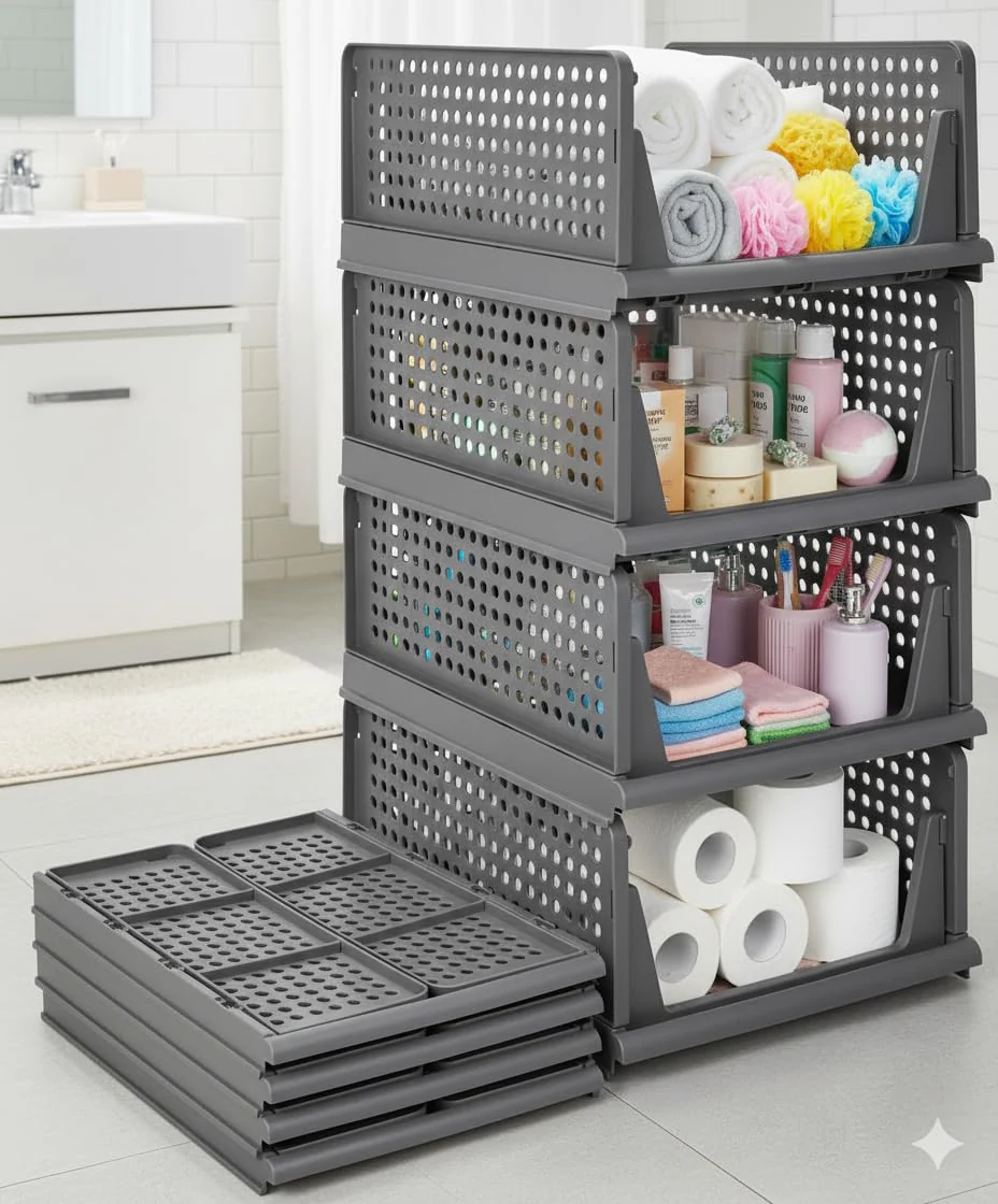 MECHDEL | Wardrobe Organizer For Clothes | Cupboard Organizer | Plastic Stackable Closet Organizer - Image 30