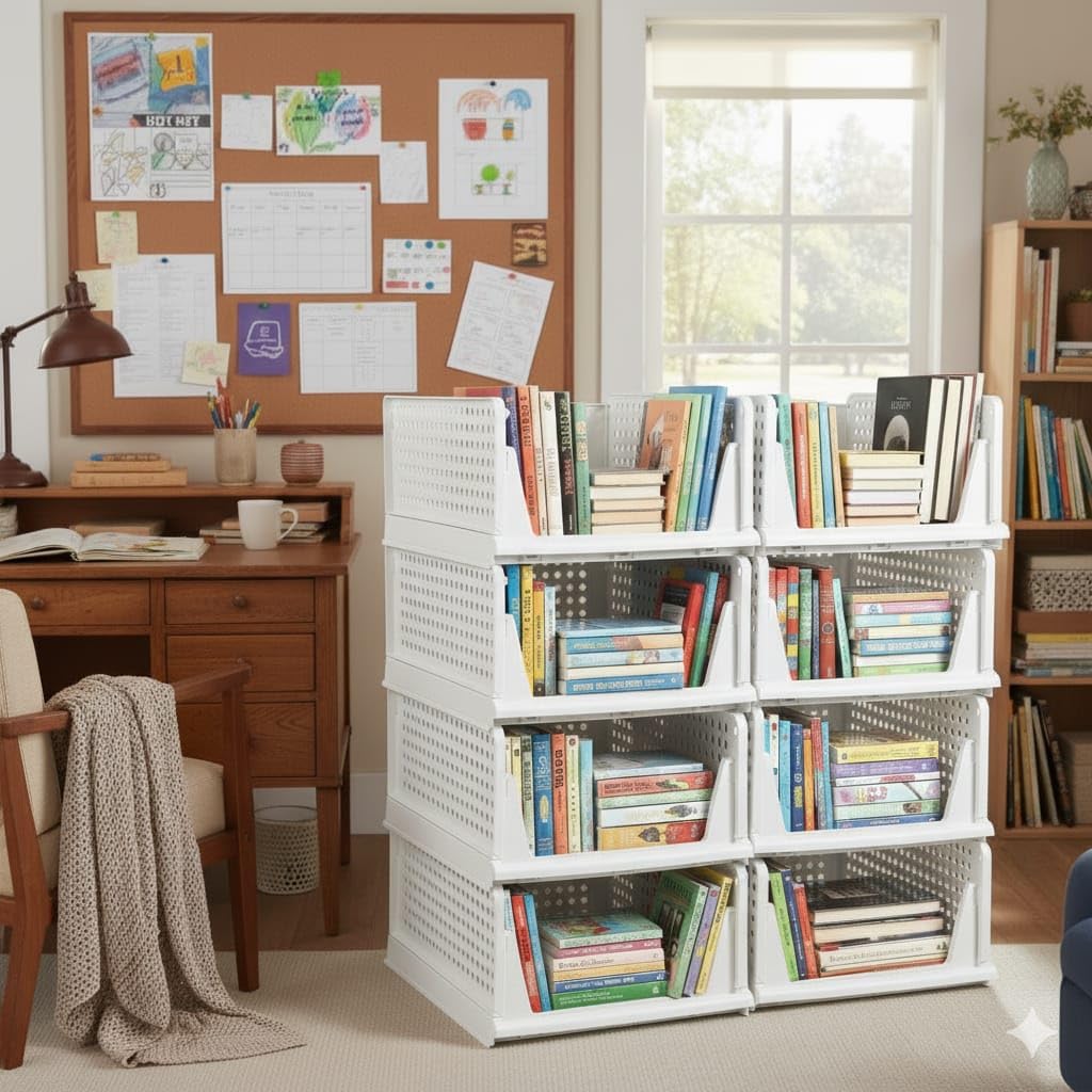 MECHDEL | Wardrobe Organizer For Clothes | Cupboard Organizer | Plastic Stackable Closet Organizer - Image 32