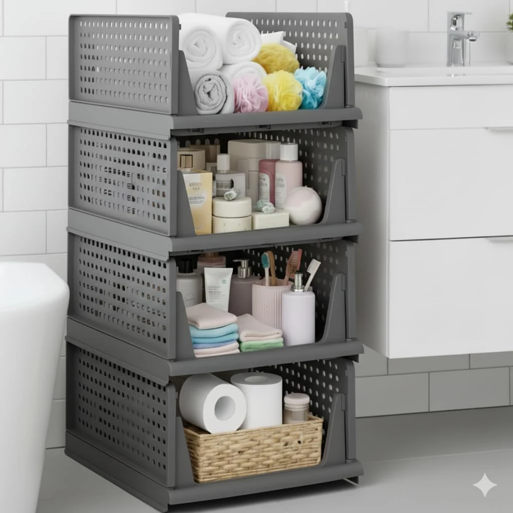 MECHDEL | Wardrobe Organizer For Clothes | Cupboard Organizer | Plastic Stackable Closet Organizer - Image 38