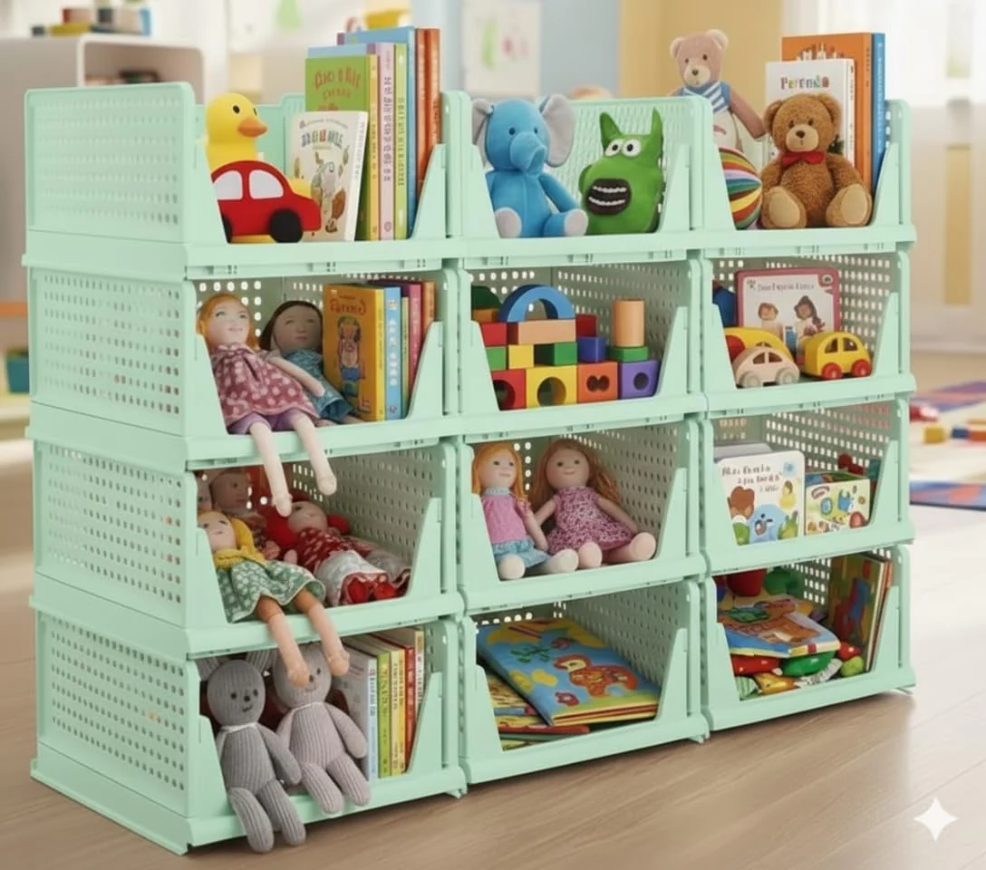 MECHDEL | Wardrobe Organizer For Clothes | Cupboard Organizer | Plastic Stackable Closet Organizer - Image 43